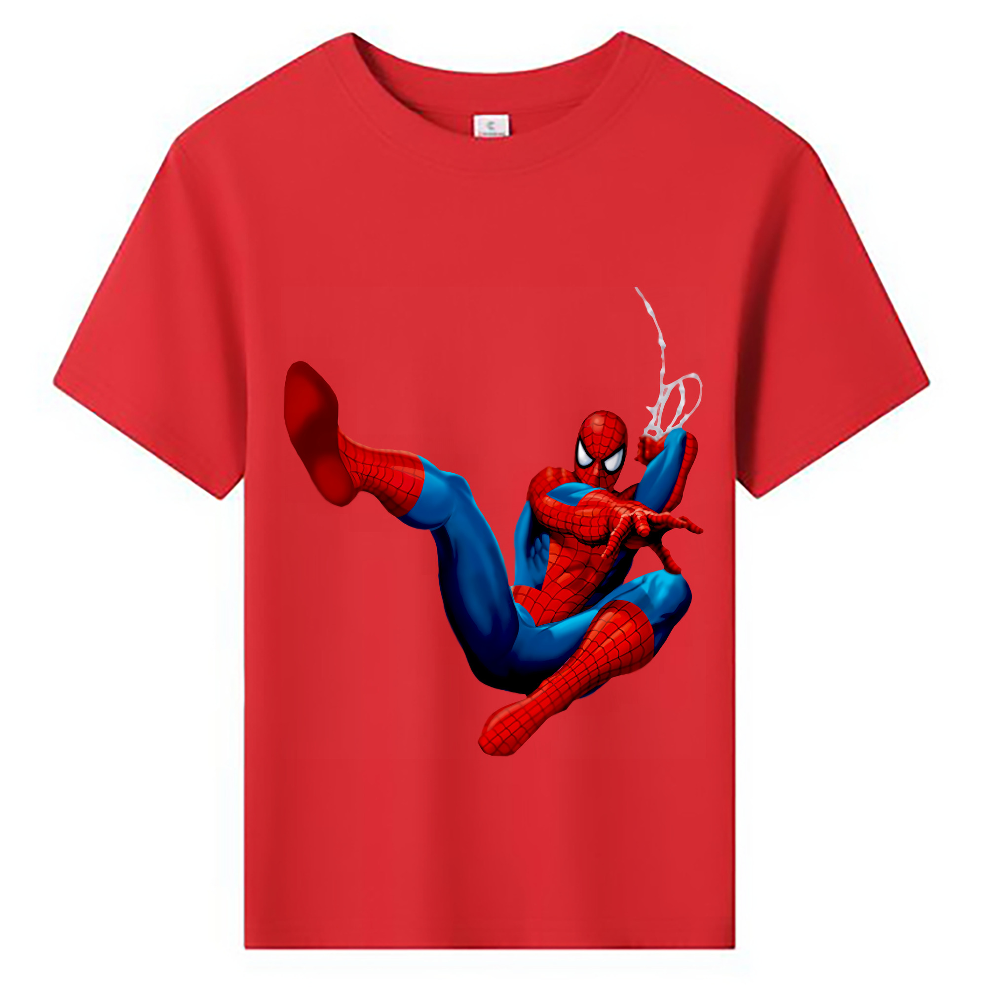 （画像用） Spider Man スパイダーマン 綿100％キッズTシャツ（フロントプリント）
