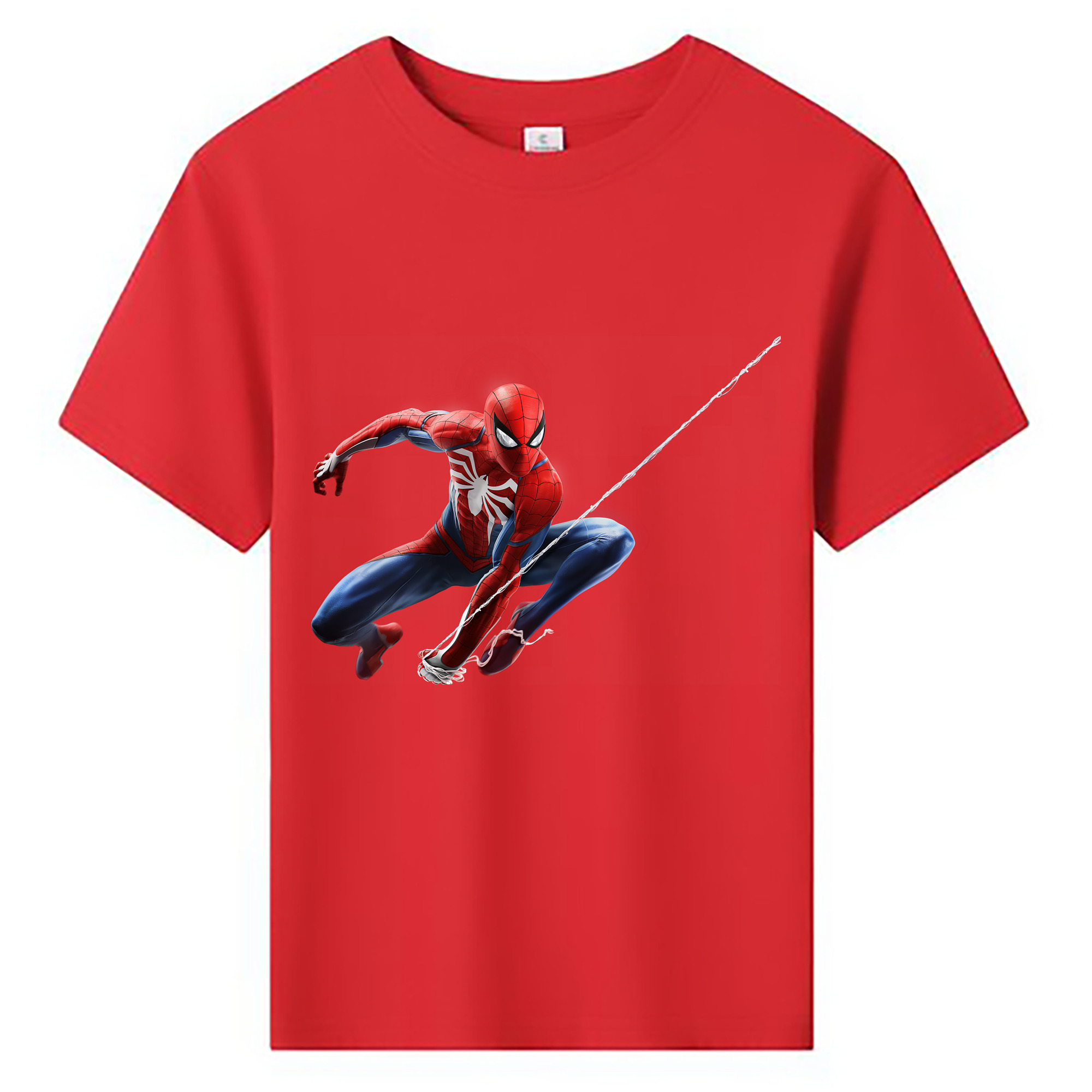 （画像用） Spider Man スパイダーマン 綿100％キッズTシャツ（フロントプリント）