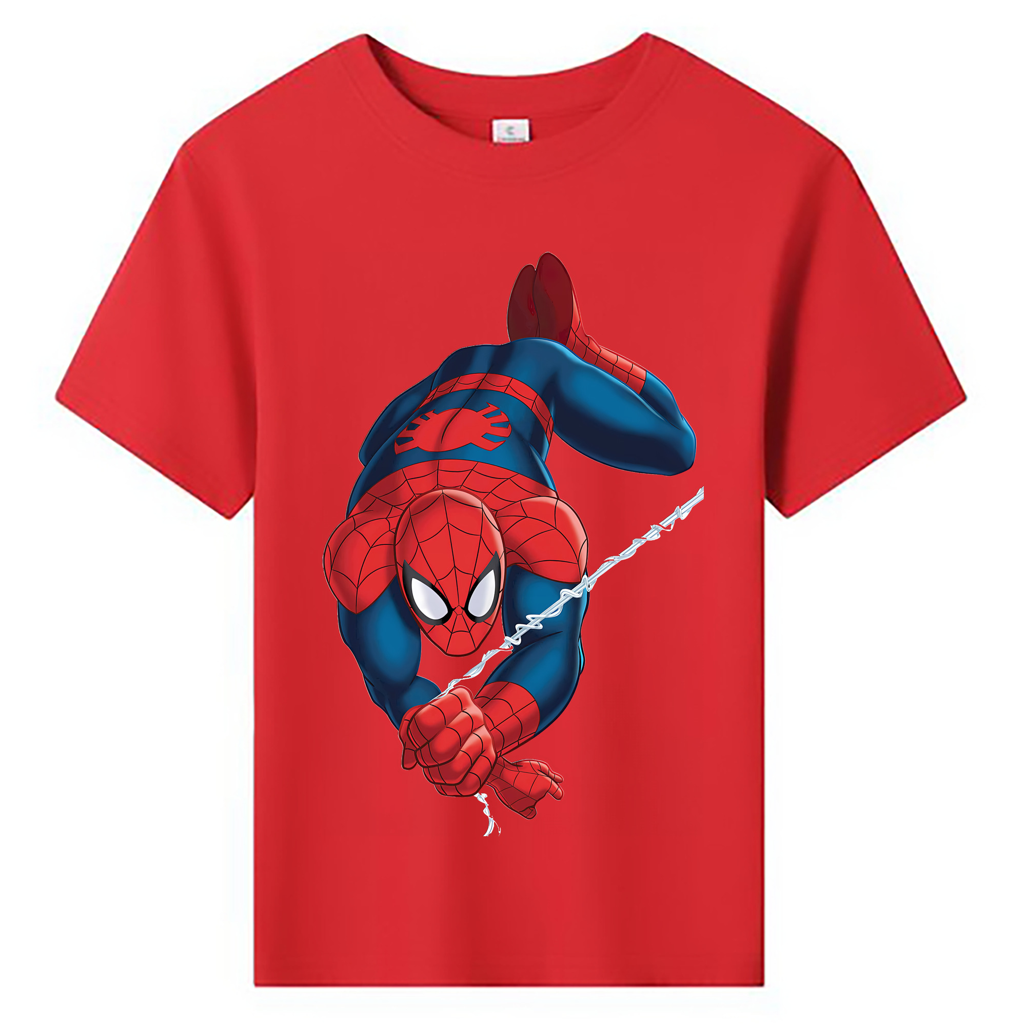 （画像用） Spider Man スパイダーマン 綿100％キッズTシャツ（フロントプリント）