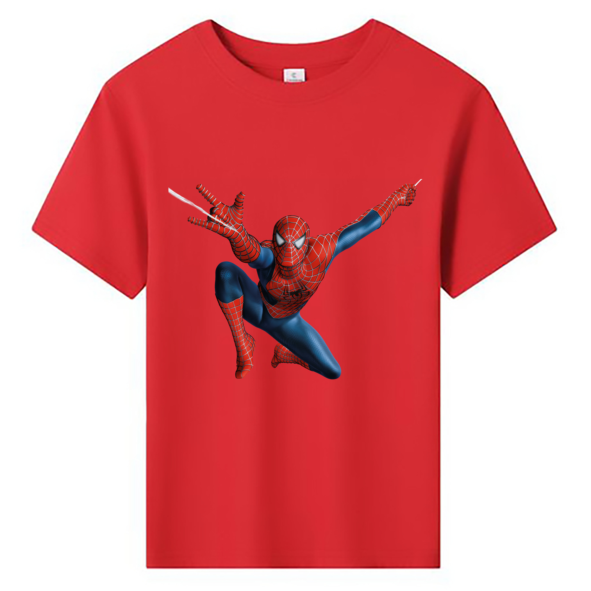 （画像用） Spider Man スパイダーマン 綿100％キッズTシャツ（フロントプリント）