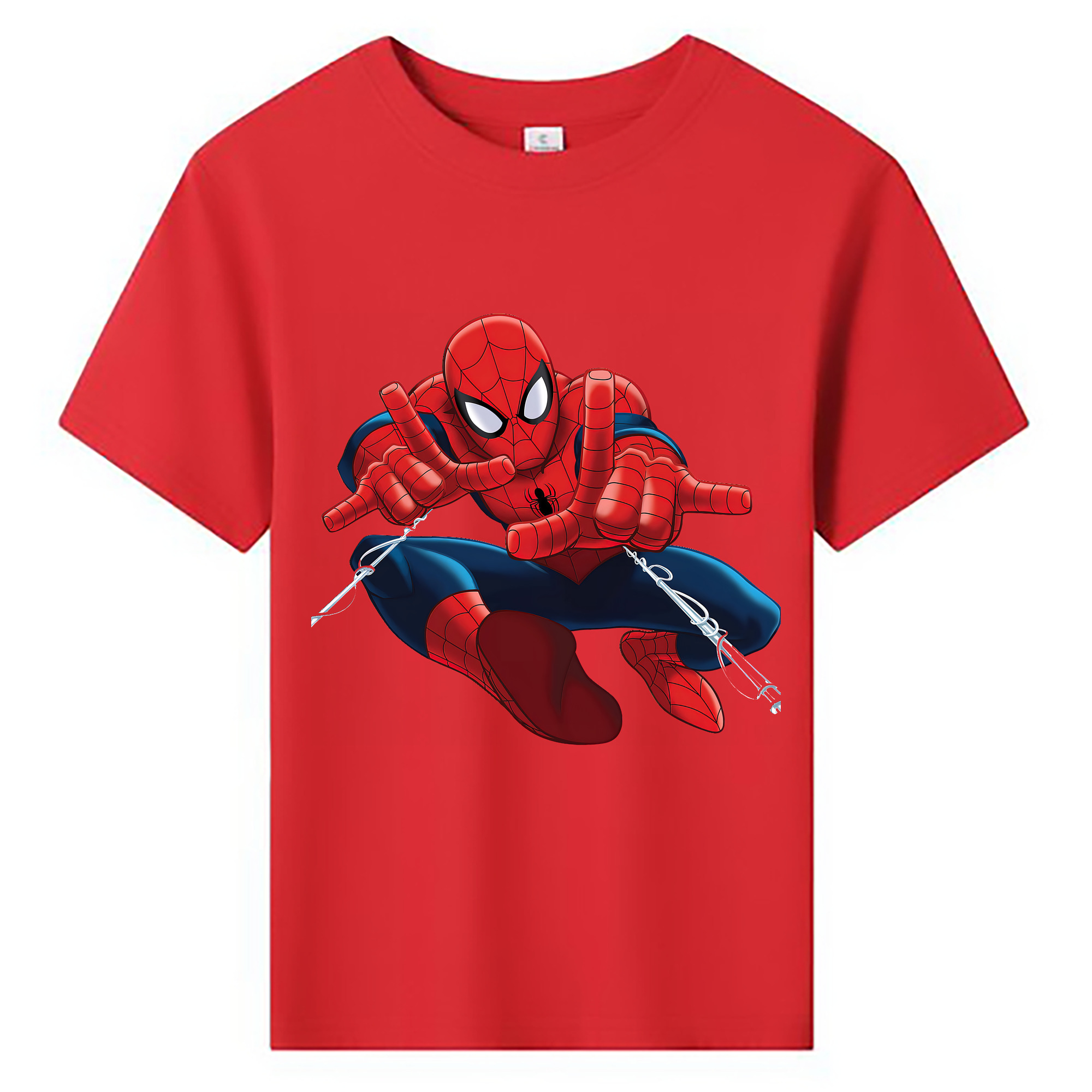 （画像用） Spider Man スパイダーマン 綿100％キッズTシャツ（フロントプリント）