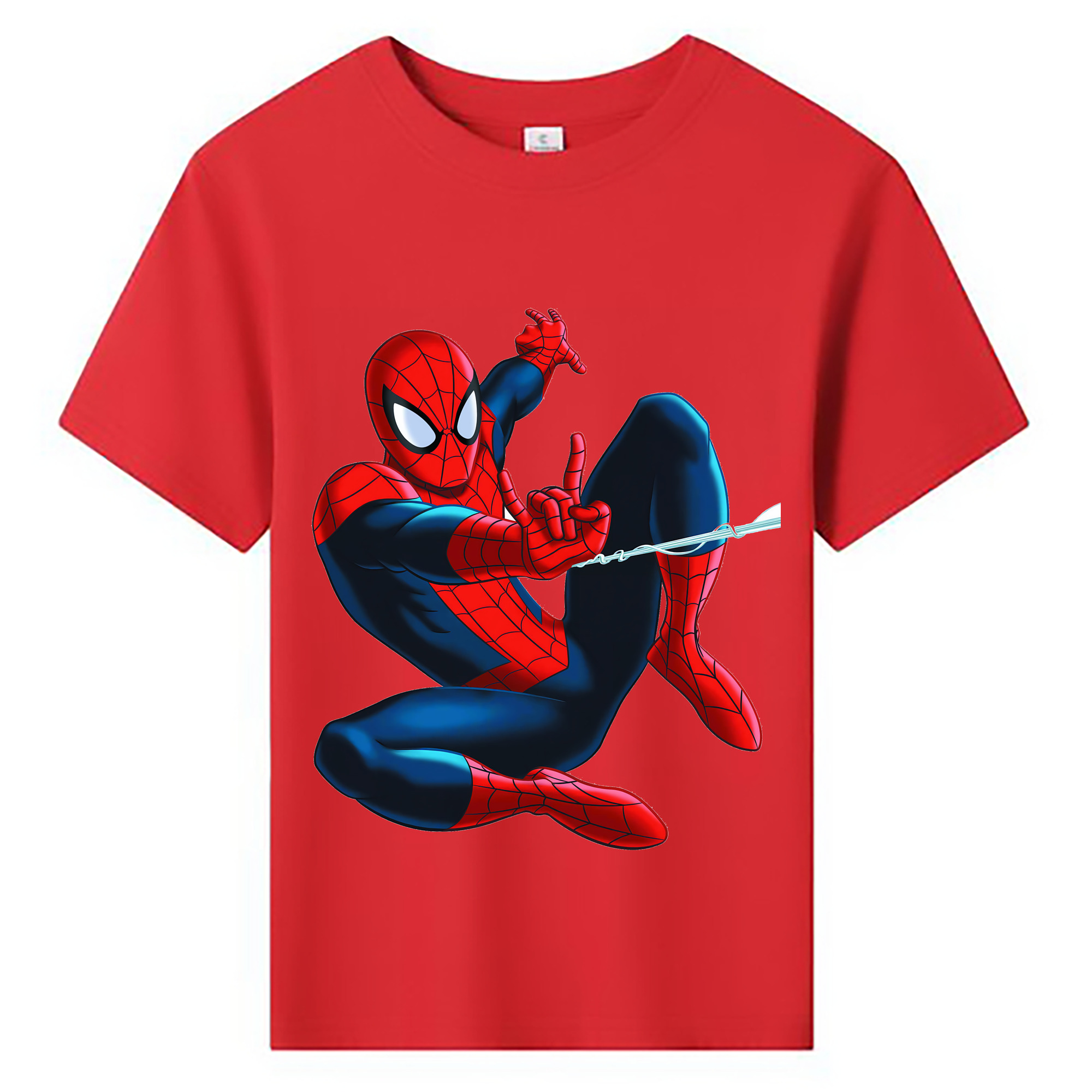（画像用） Spider Man スパイダーマン 綿100％キッズTシャツ（フロントプリント）