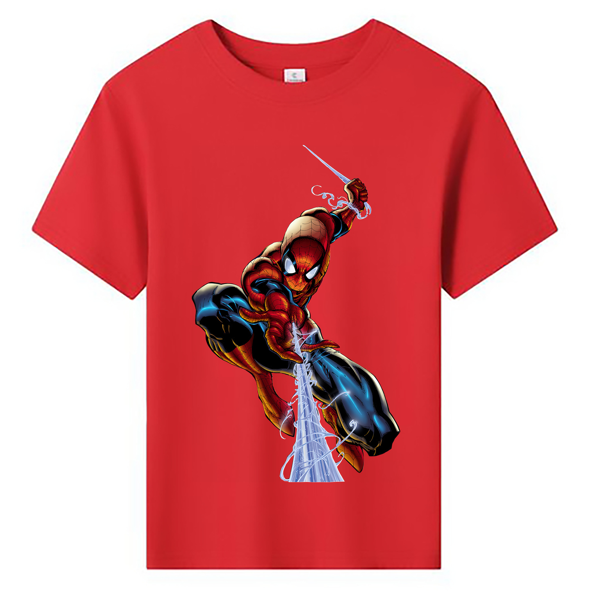（画像用） Spider Man スパイダーマン 綿100％キッズTシャツ（フロントプリント）