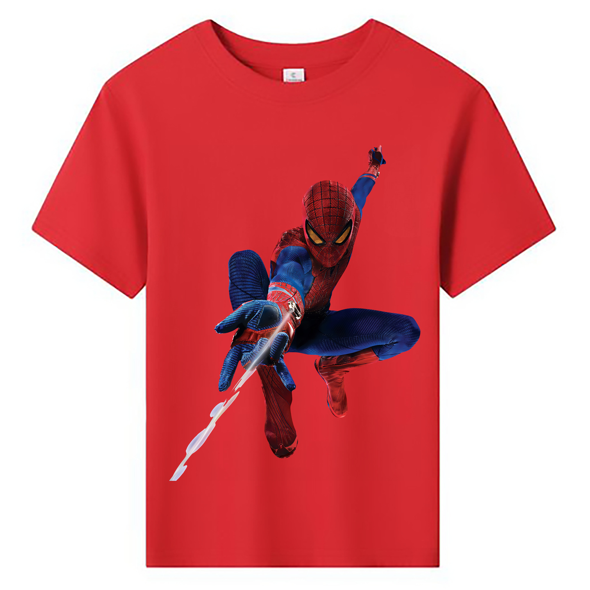 （画像用） Spider Man スパイダーマン 綿100％キッズTシャツ（フロントプリント）