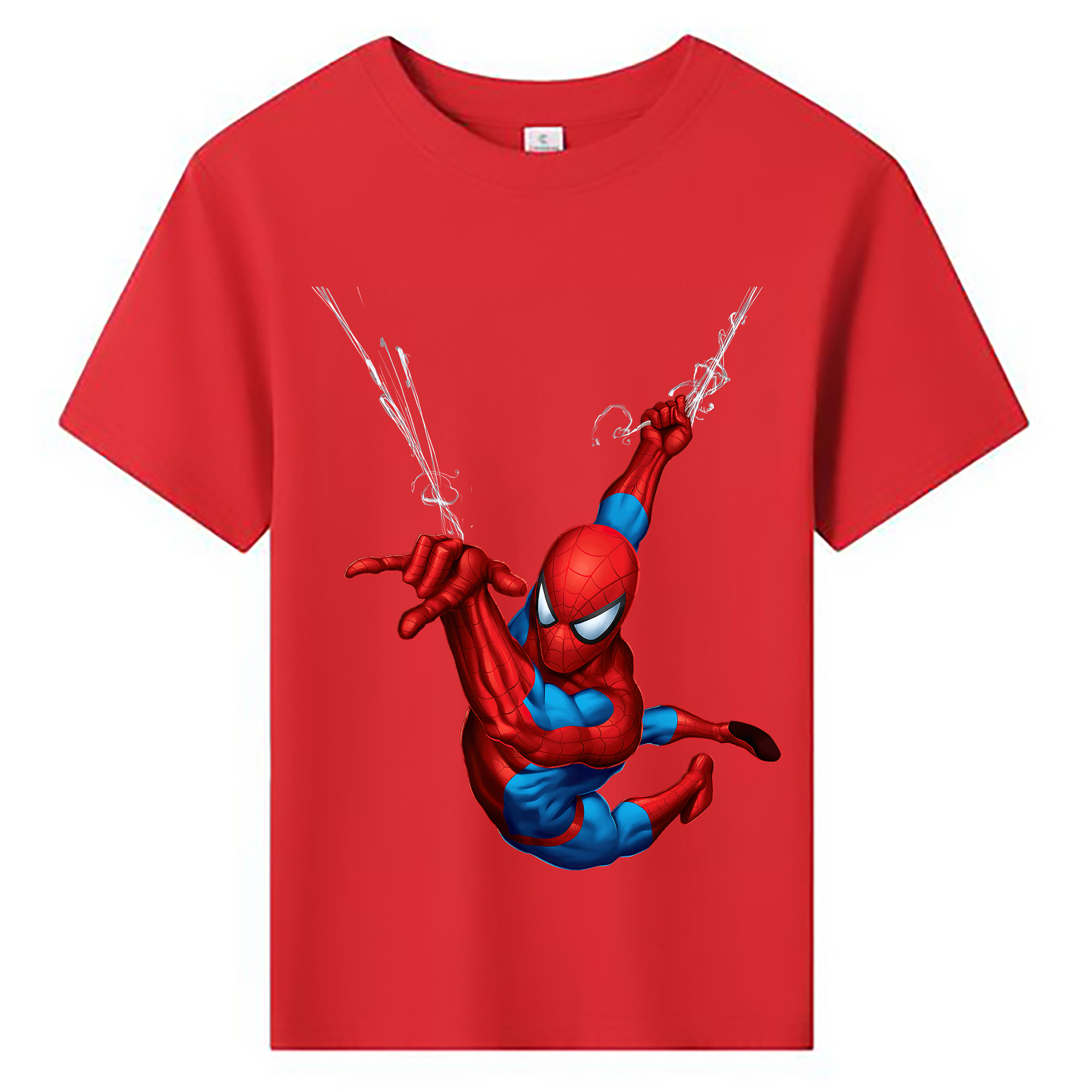 （画像用） Spider Man スパイダーマン 綿100％キッズTシャツ（フロントプリント）