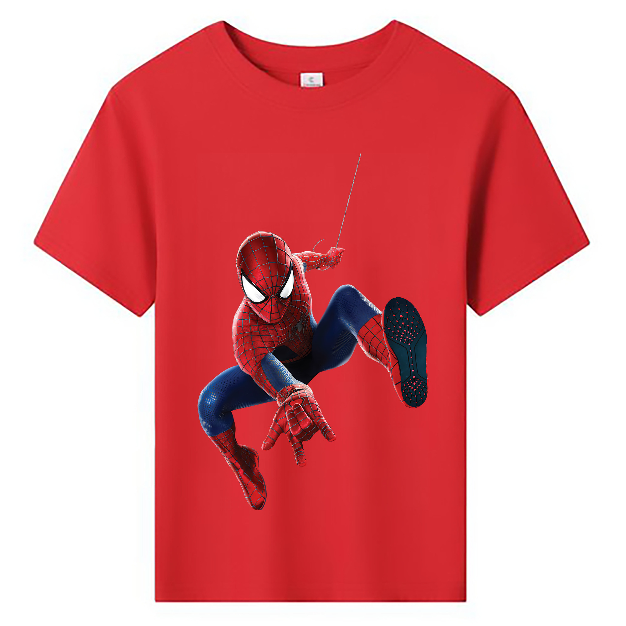 （画像用） Spider Man スパイダーマン 綿100％キッズTシャツ（フロントプリント）
