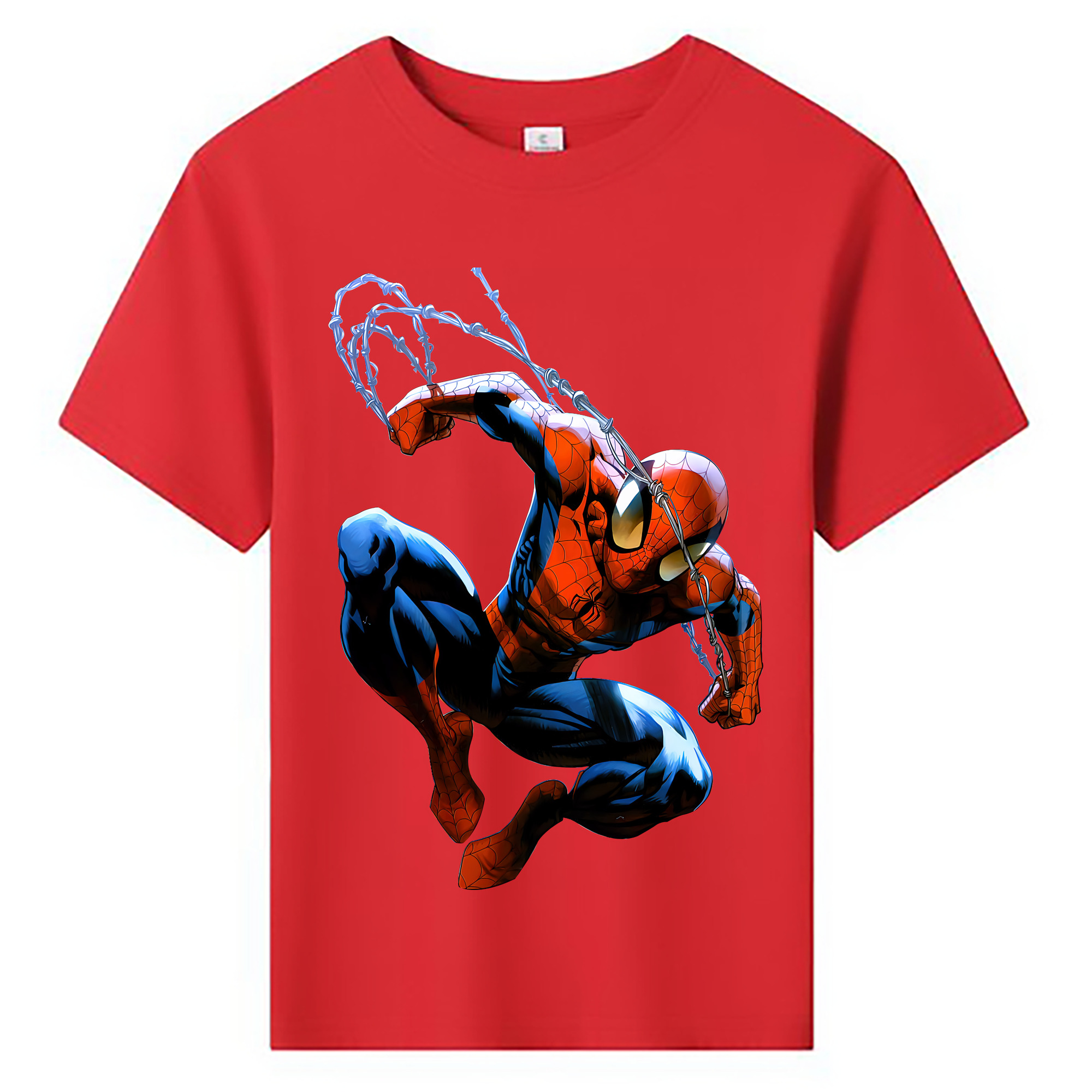 （画像用） Spider Man スパイダーマン 綿100％キッズTシャツ（フロントプリント）