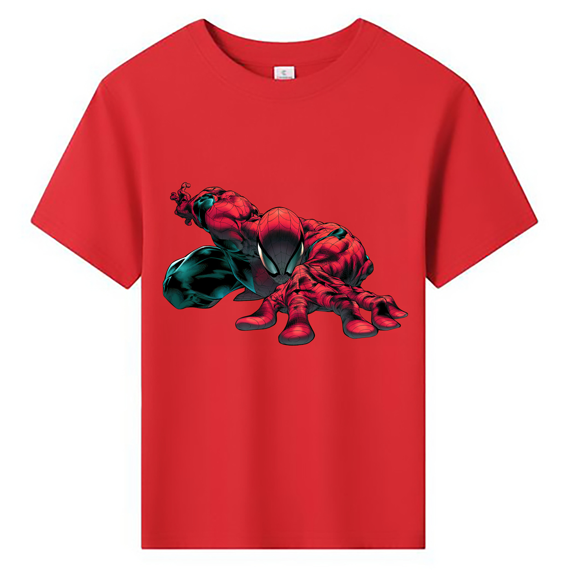 （画像用） Spider Man スパイダーマン 綿100％キッズTシャツ（フロントプリント）