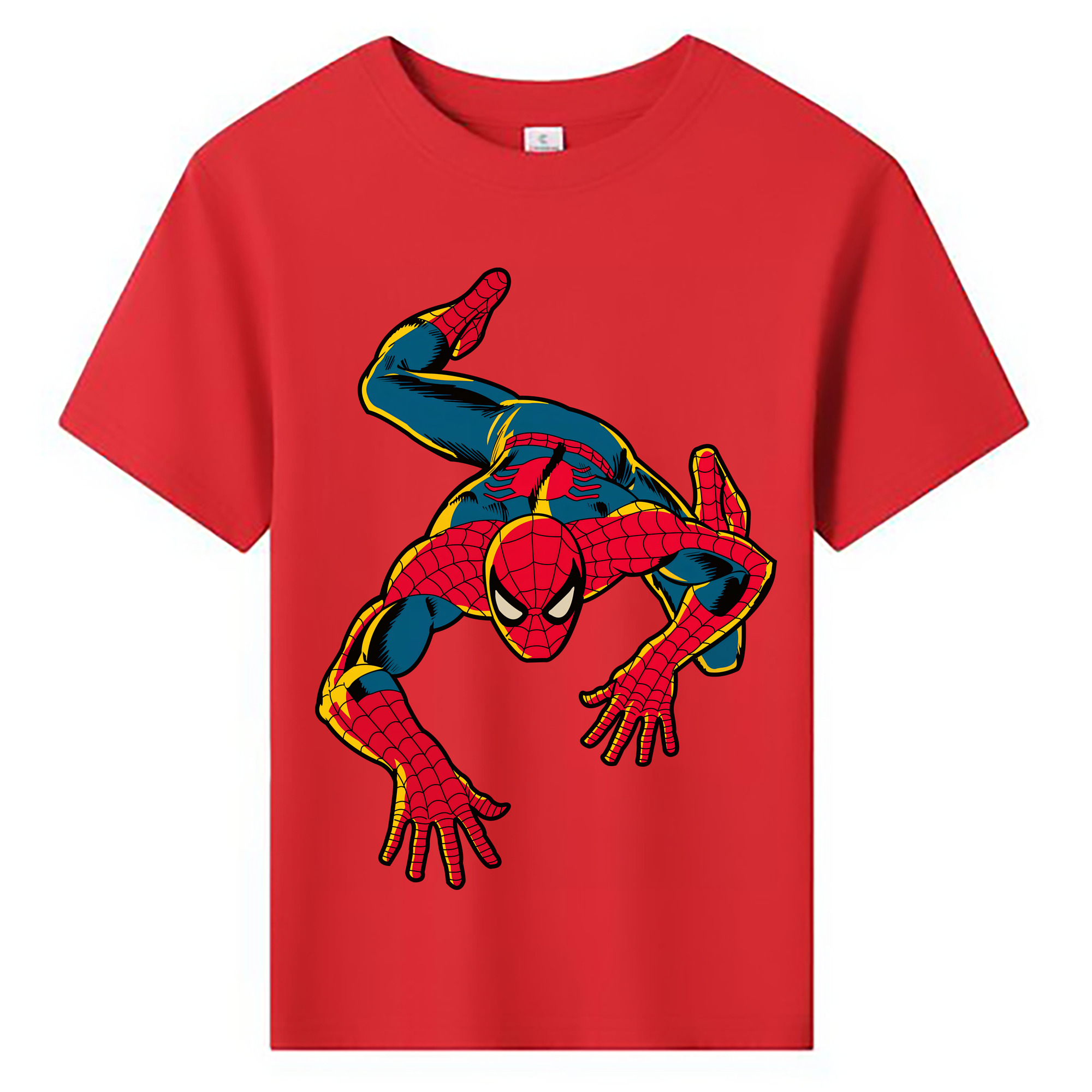 （画像用） Spider Man スパイダーマン 綿100％キッズTシャツ（フロントプリント）