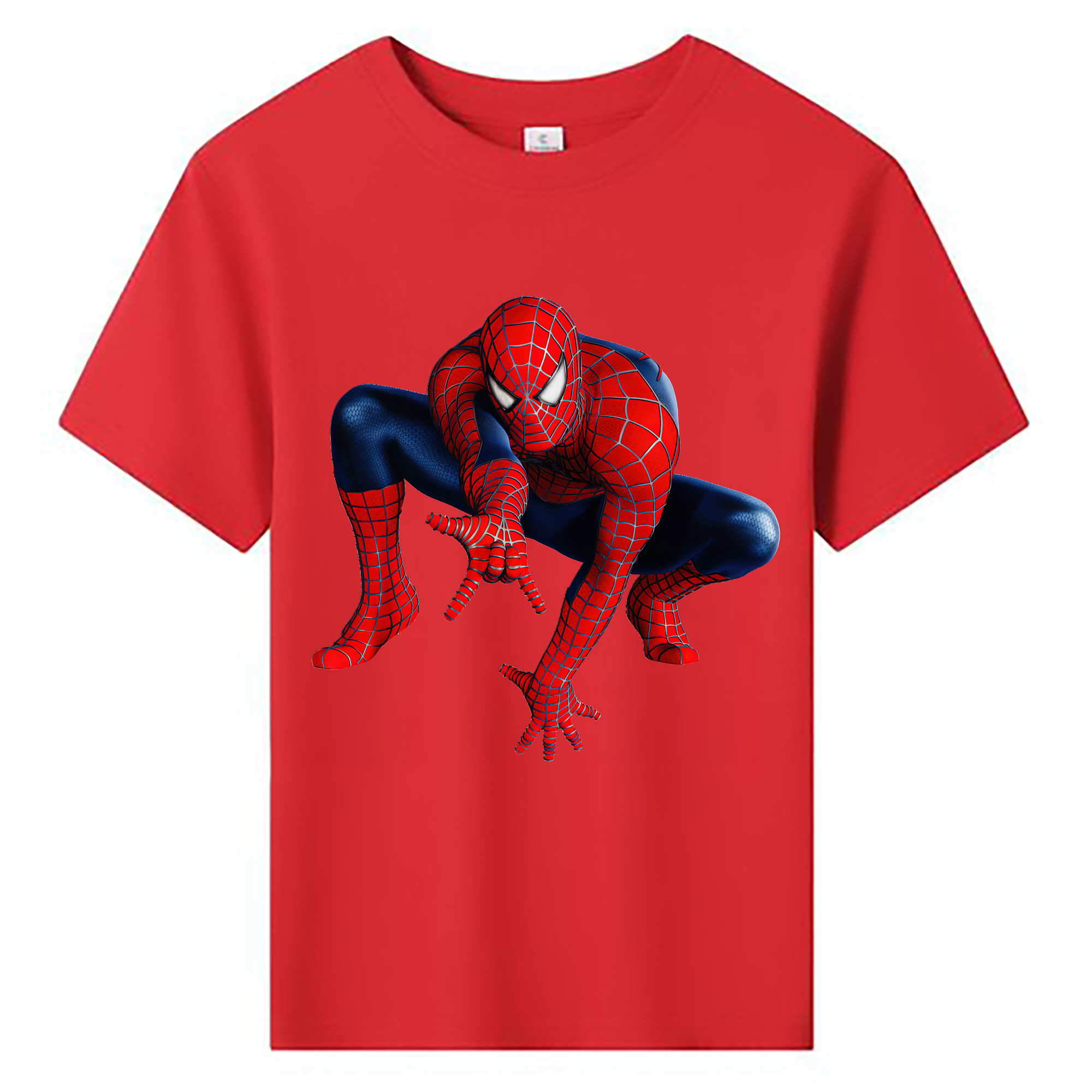 （画像用） Spider Man スパイダーマン 綿100％キッズTシャツ（フロントプリント）