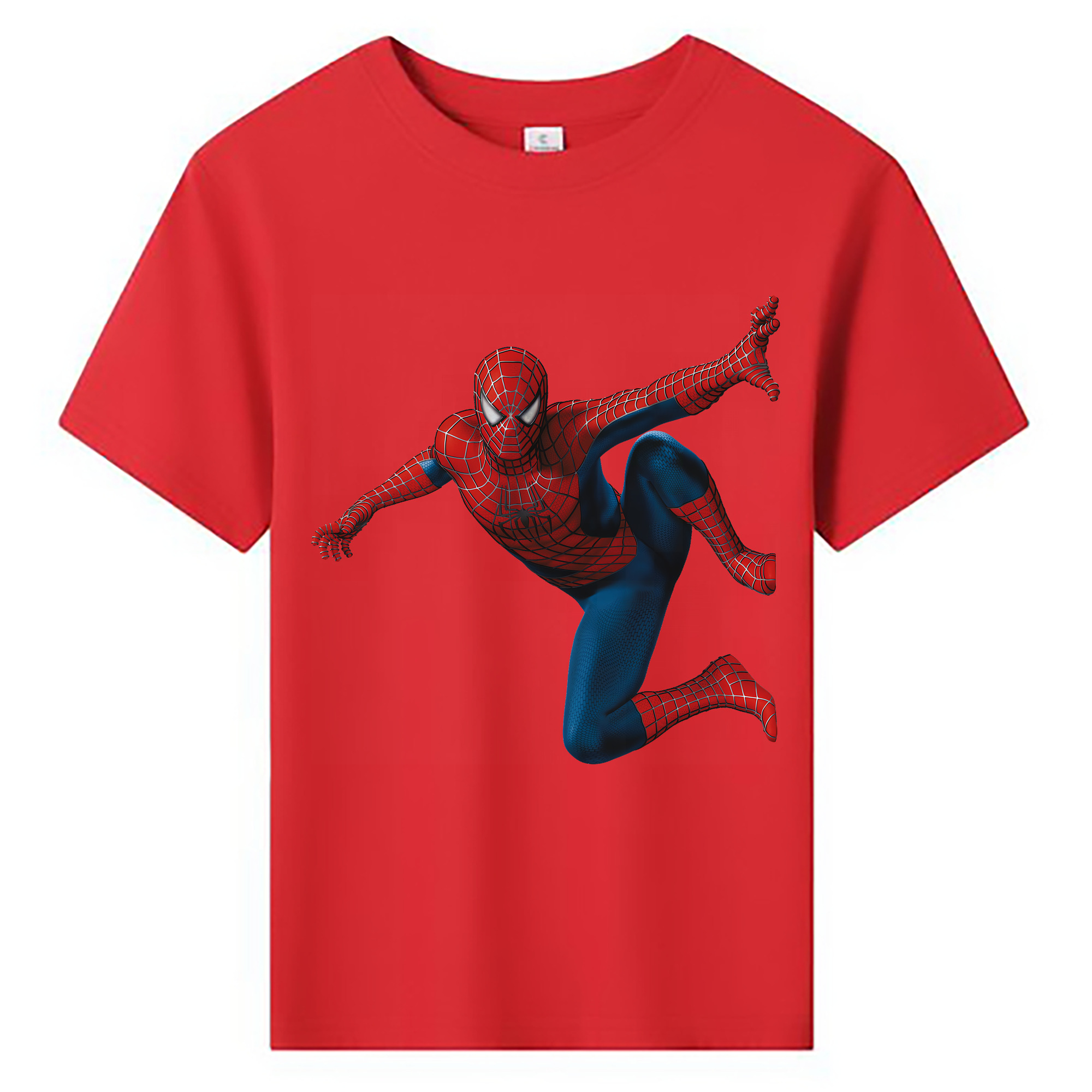（画像用） Spider Man スパイダーマン 綿100％キッズTシャツ（フロントプリント）