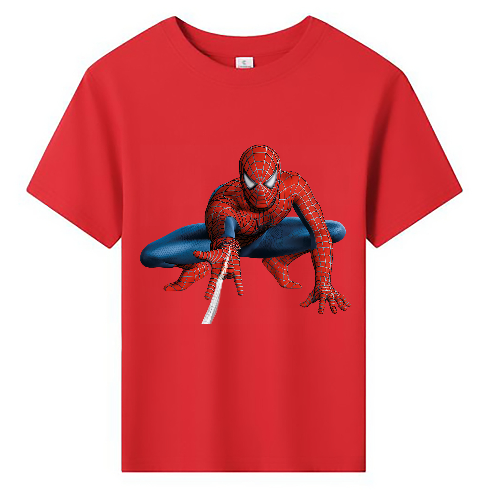 （画像用） Spider Man スパイダーマン 綿100％キッズTシャツ（フロントプリント）