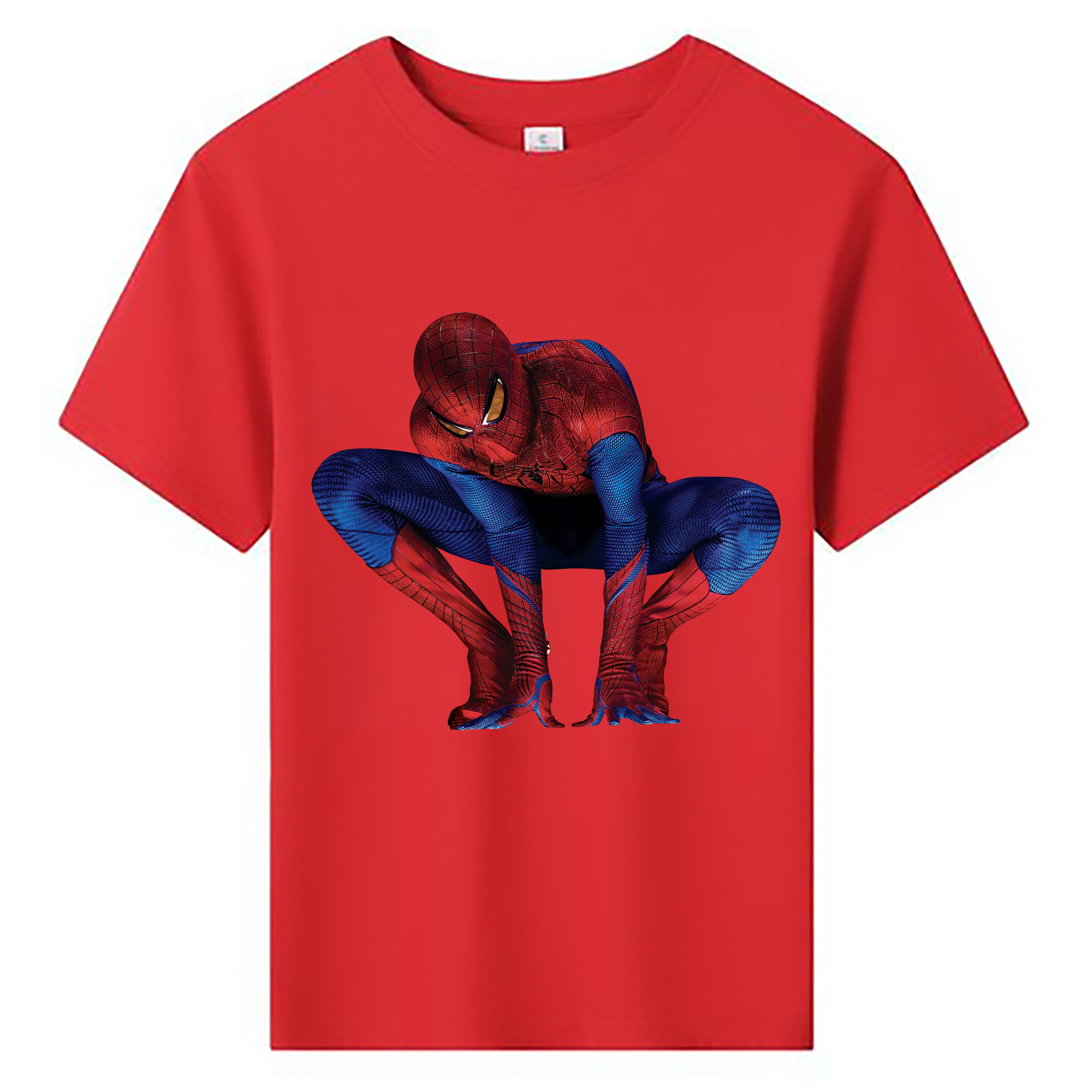 （画像用） Spider Man スパイダーマン 綿100％キッズTシャツ（フロントプリント）