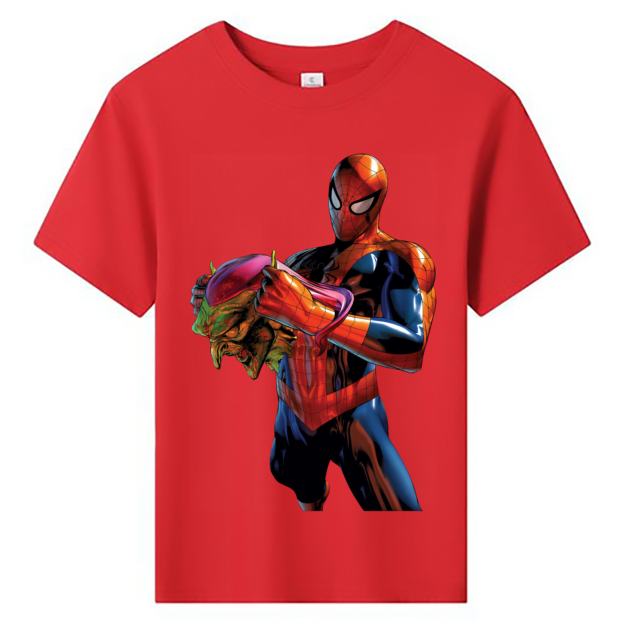 （画像用） Spider Man スパイダーマン 綿100％キッズTシャツ（フロントプリント）
