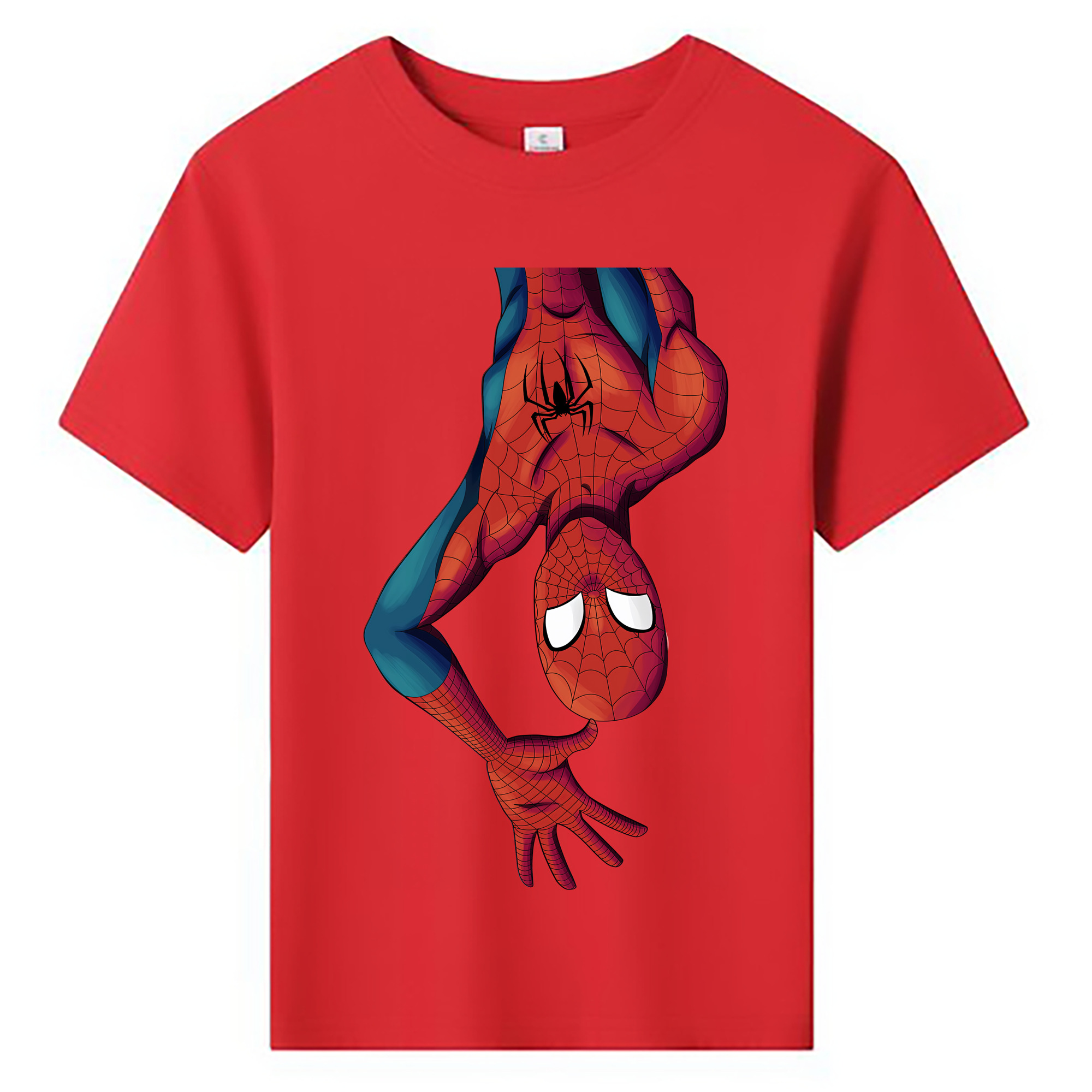 （画像用） Spider Man スパイダーマン 綿100％キッズTシャツ（フロントプリント）