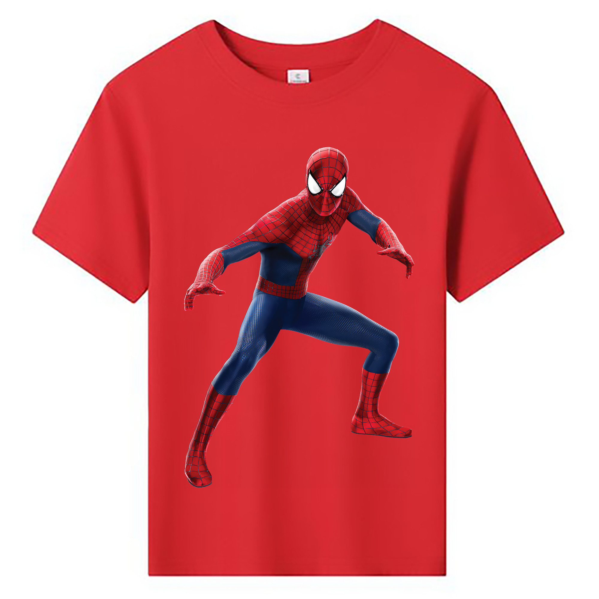 （画像用） Spider Man スパイダーマン 綿100％キッズTシャツ（フロントプリント）