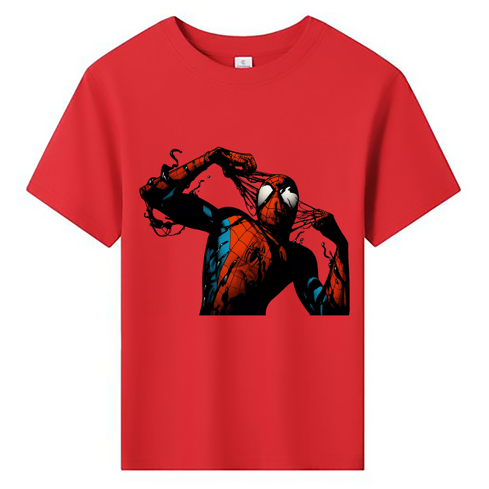 Spider Man スパイダーマン 綿100％キッズTシャツ（フロントプリント）