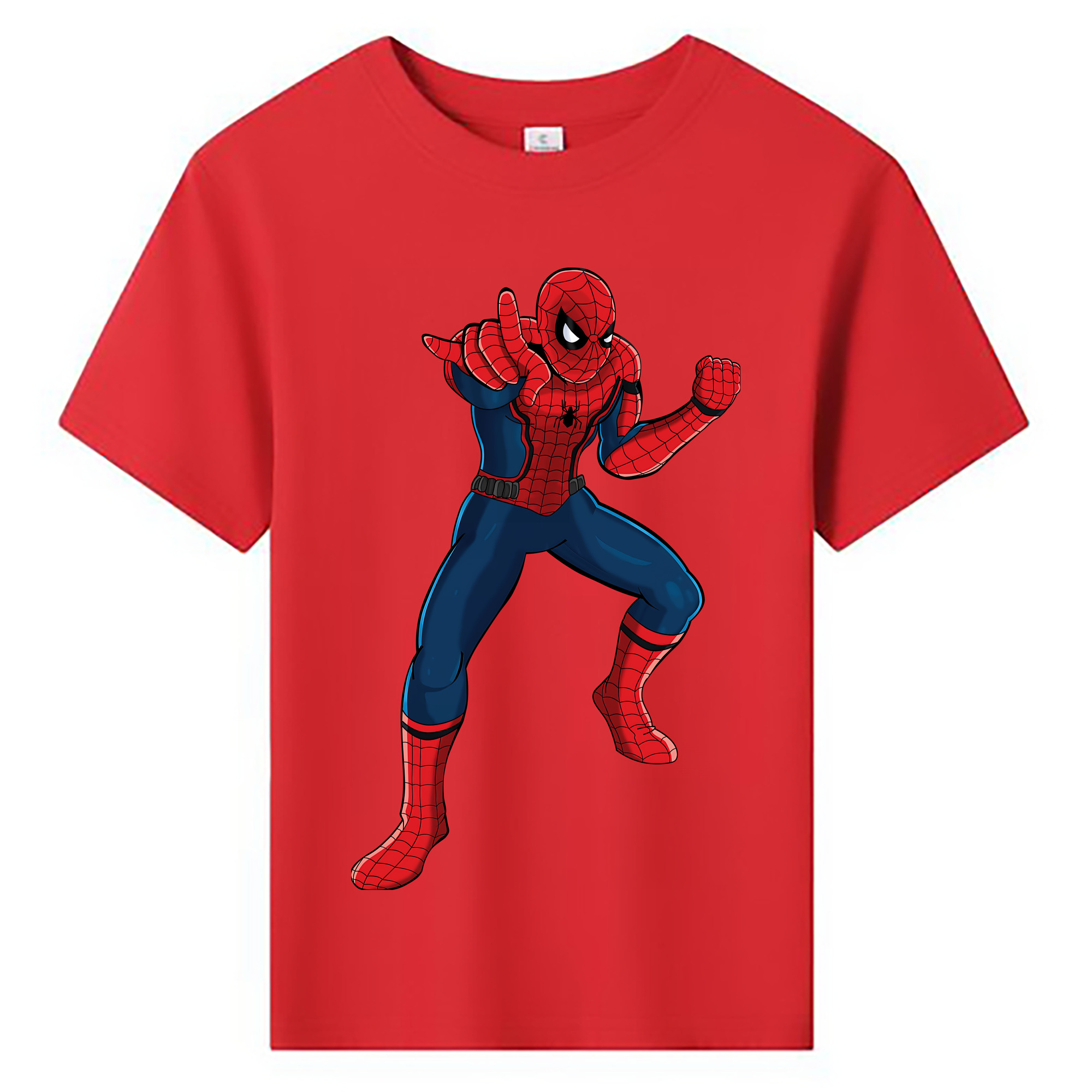 （画像用） Spider Man スパイダーマン 綿100％キッズTシャツ（フロントプリント）