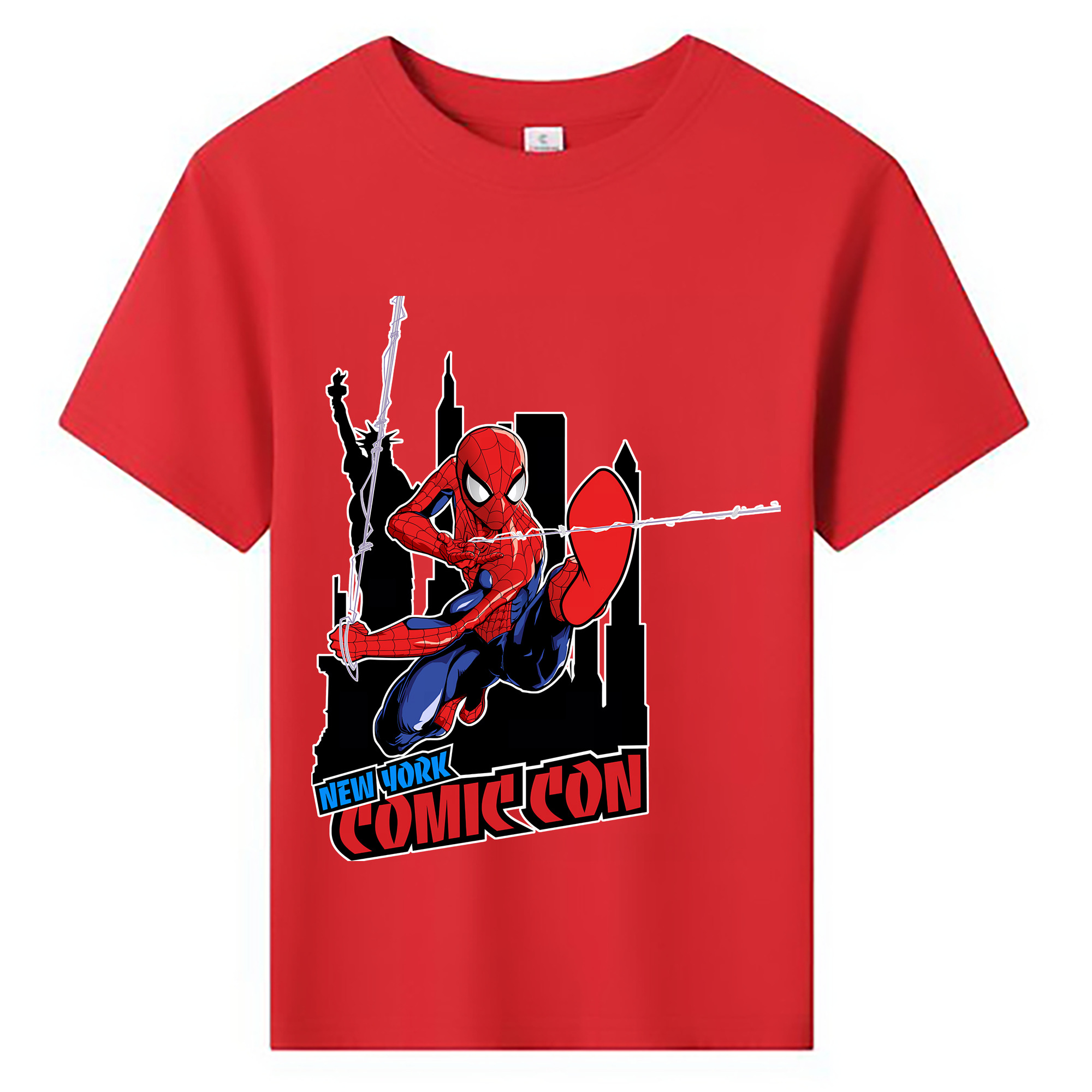 （画像用） Spider Man スパイダーマン 綿100％キッズTシャツ（フロントプリント）