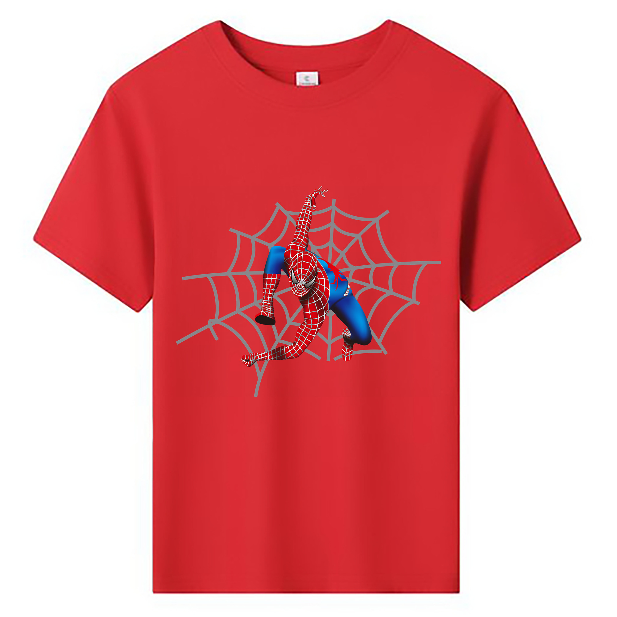 （画像用） Spider Man スパイダーマン 綿100％キッズTシャツ（フロントプリント）