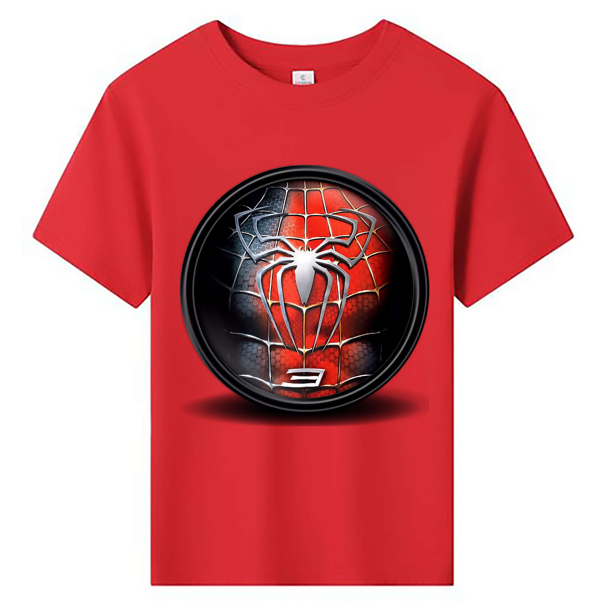 （画像用） Spider Man スパイダーマン 綿100％キッズTシャツ（フロントプリント）
