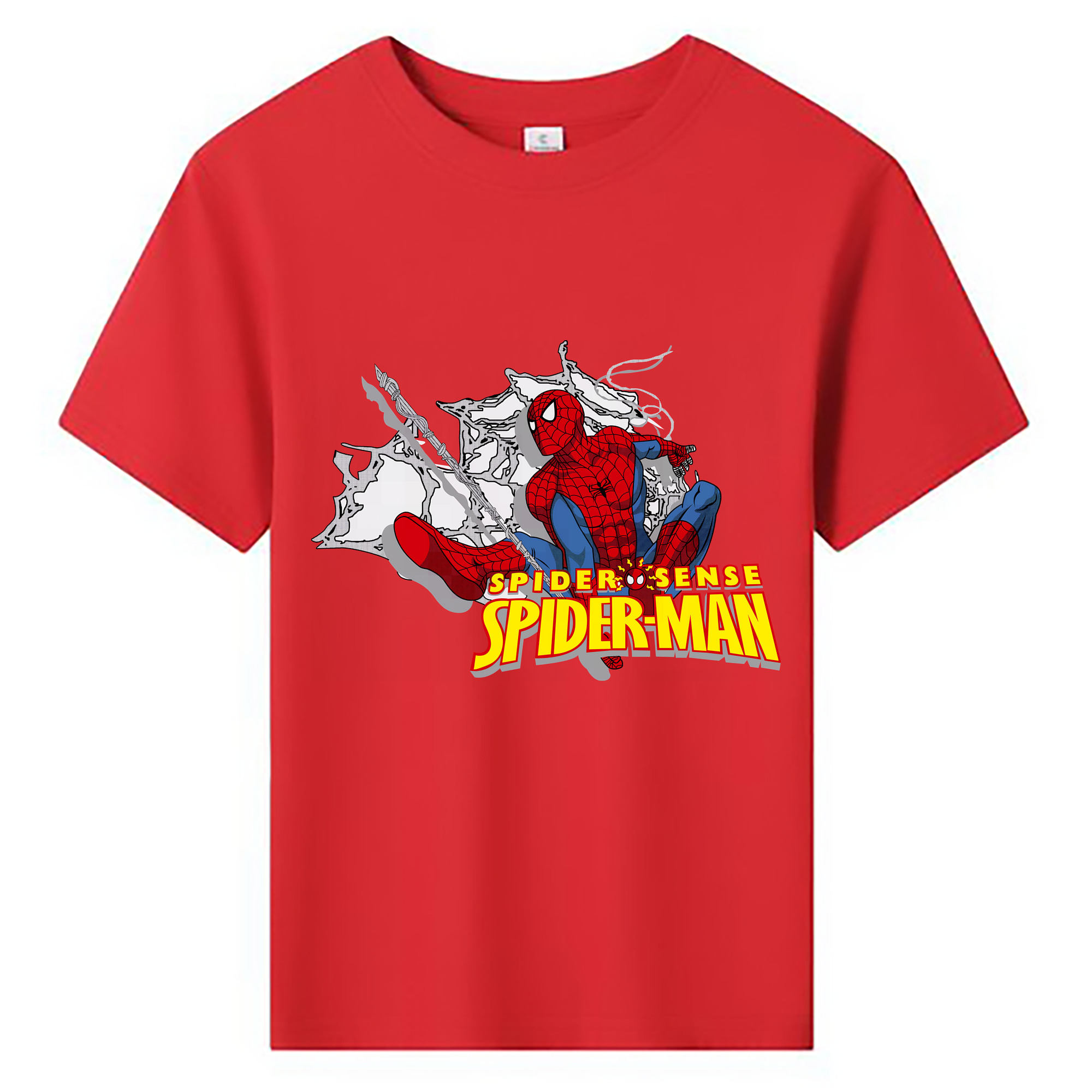（画像用） Spider Man スパイダーマン 綿100％キッズTシャツ（フロントプリント）