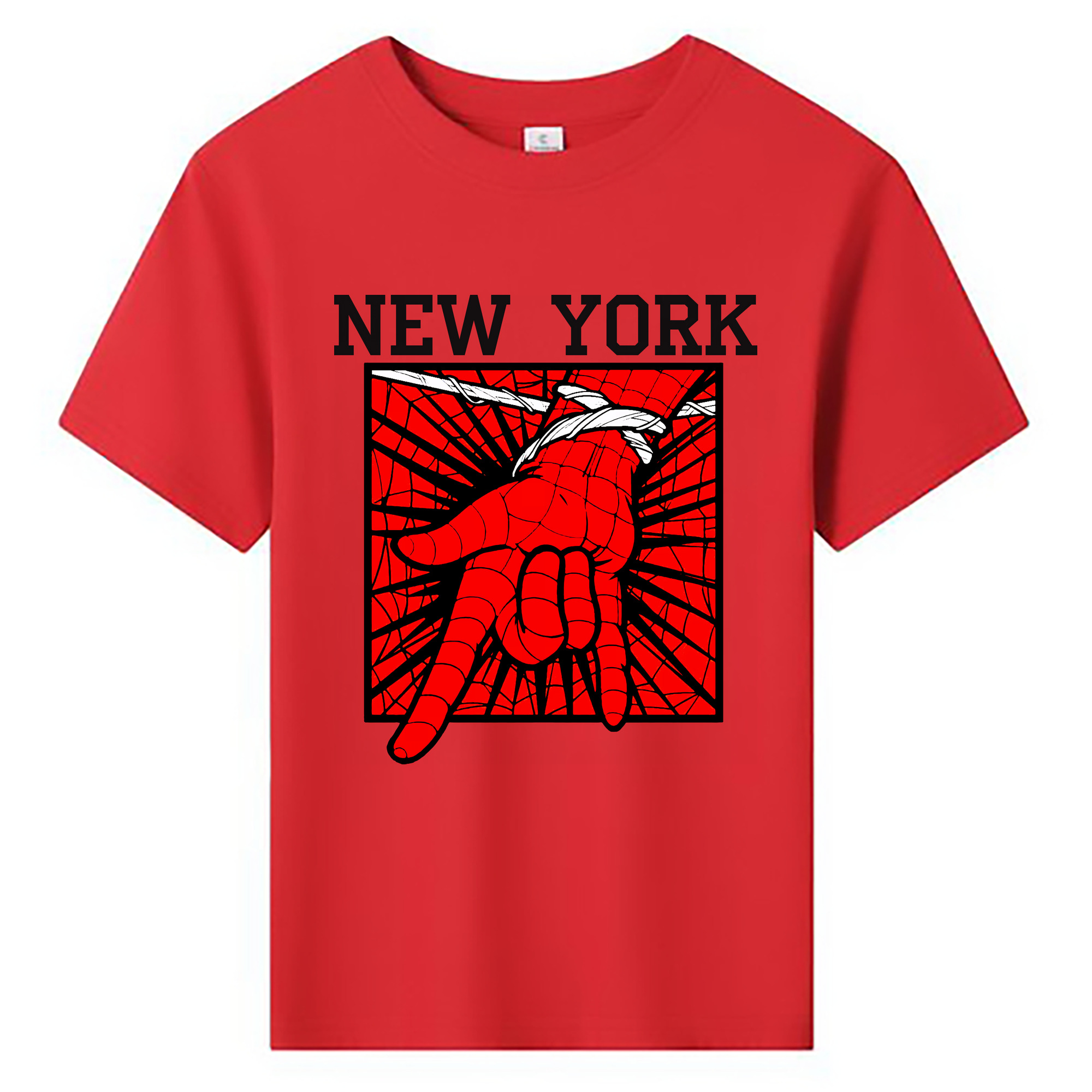 （画像用） Spider Man スパイダーマン 綿100％キッズTシャツ（フロントプリント）
