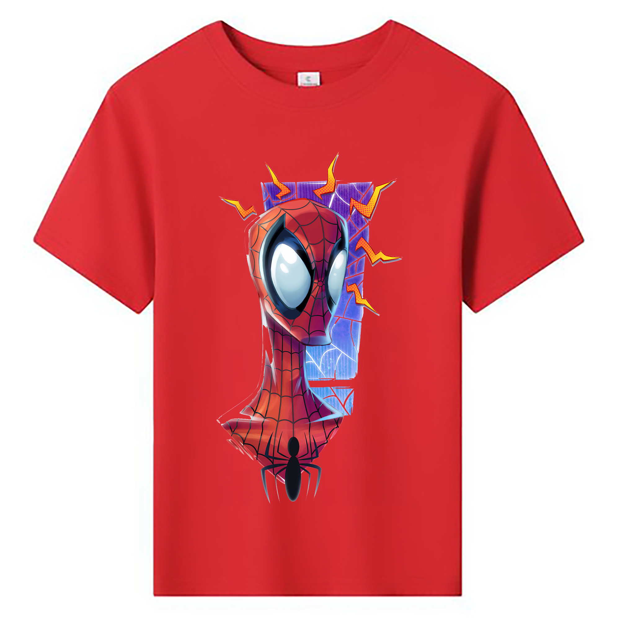 （画像用） Spider Man スパイダーマン 綿100％キッズTシャツ（フロントプリント）