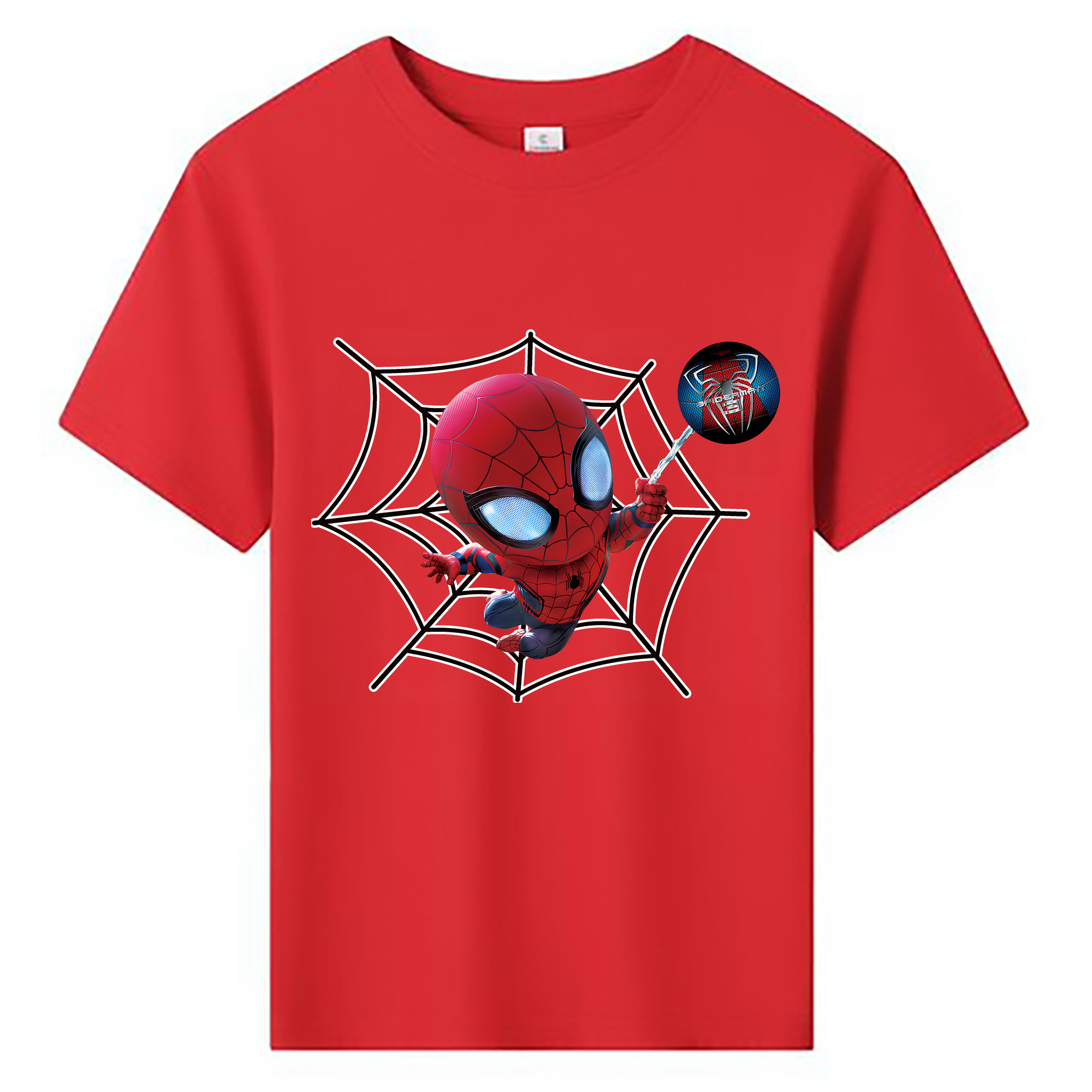 （画像用） Spider Man スパイダーマン 綿100％キッズTシャツ（フロントプリント）