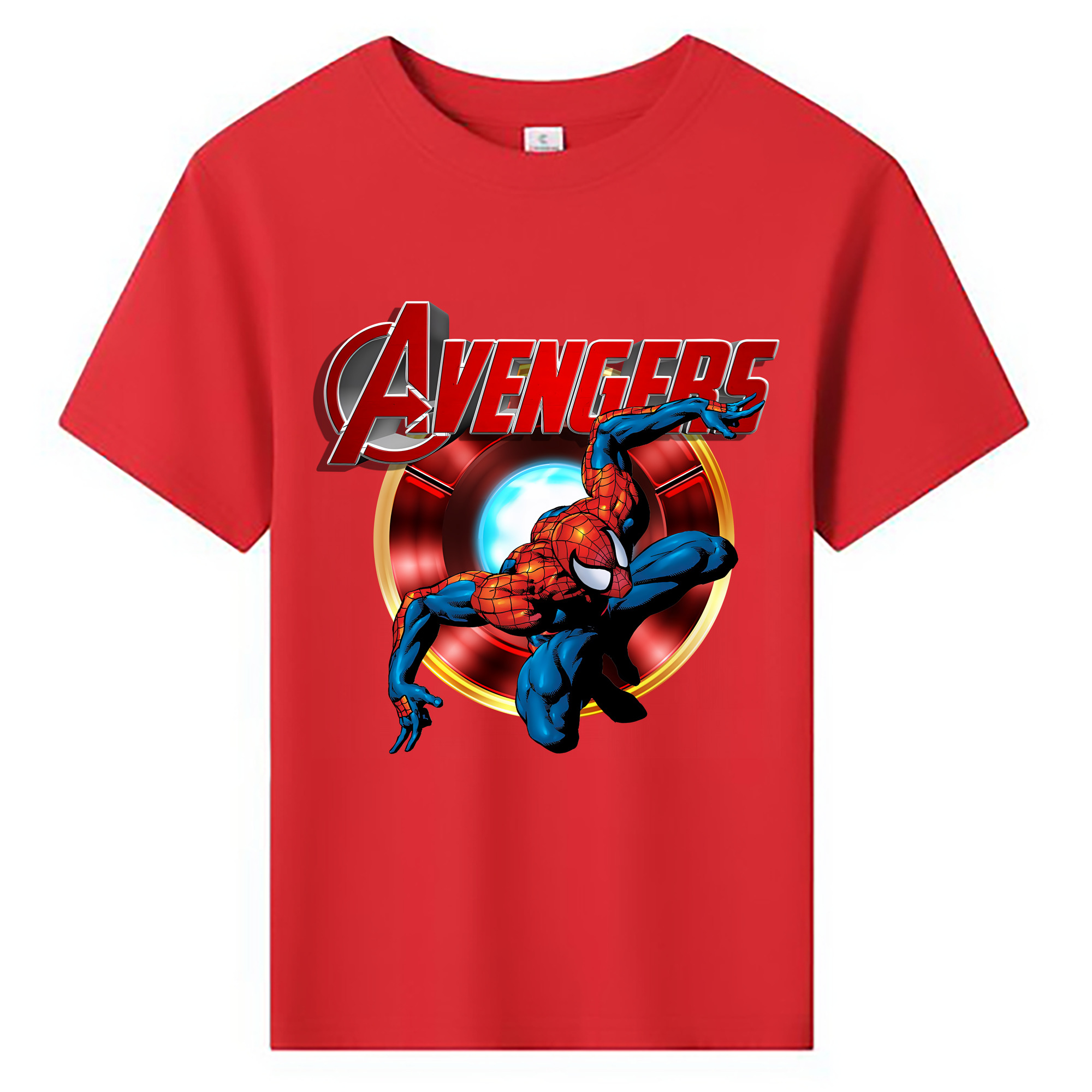 （画像用） Spider Man スパイダーマン 綿100％キッズTシャツ（フロントプリント）