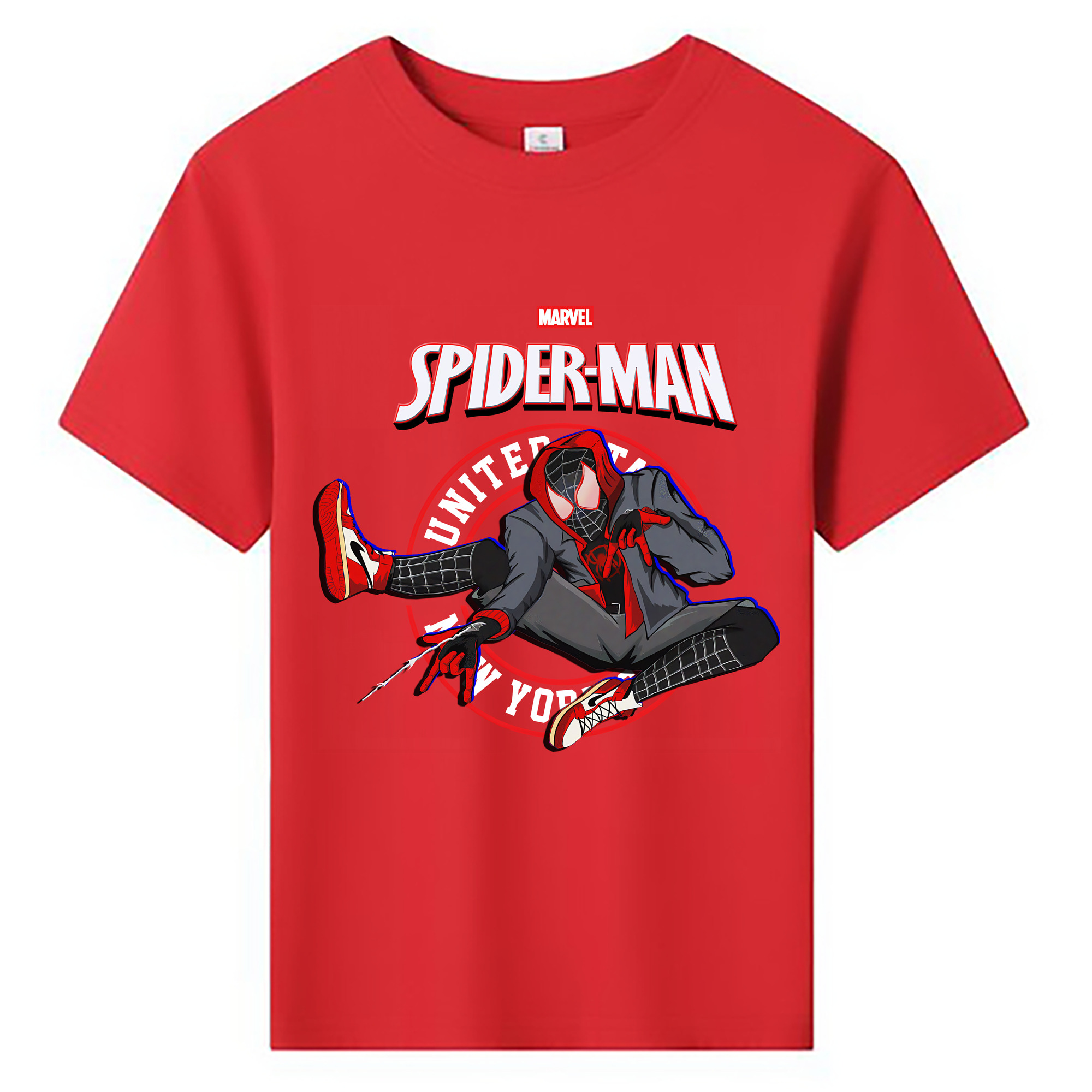 （画像用） Spider Man スパイダーマン 綿100％キッズTシャツ（フロントプリント）