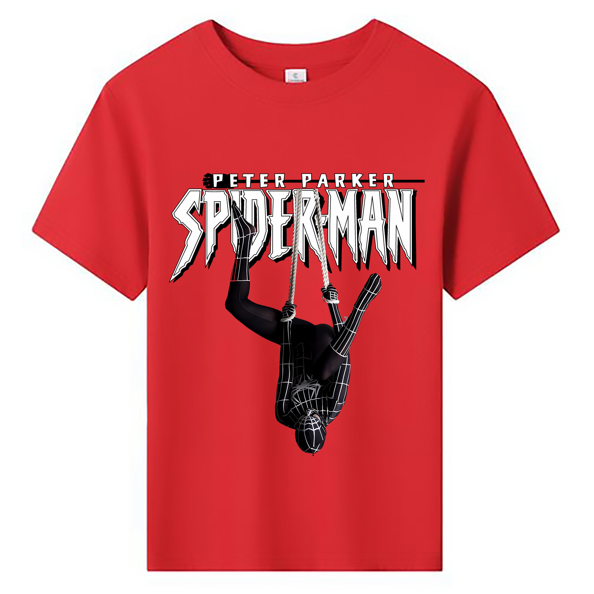 （画像用） Spider Man スパイダーマン 綿100％キッズTシャツ（フロントプリント）