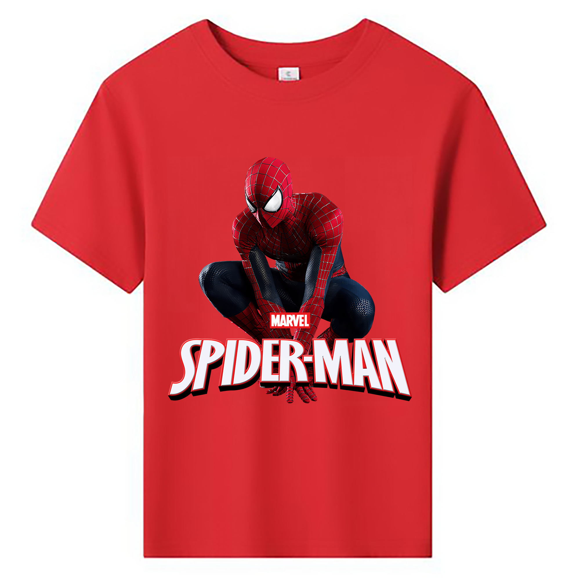 （画像用） Spider Man スパイダーマン 綿100％キッズTシャツ（フロントプリント）