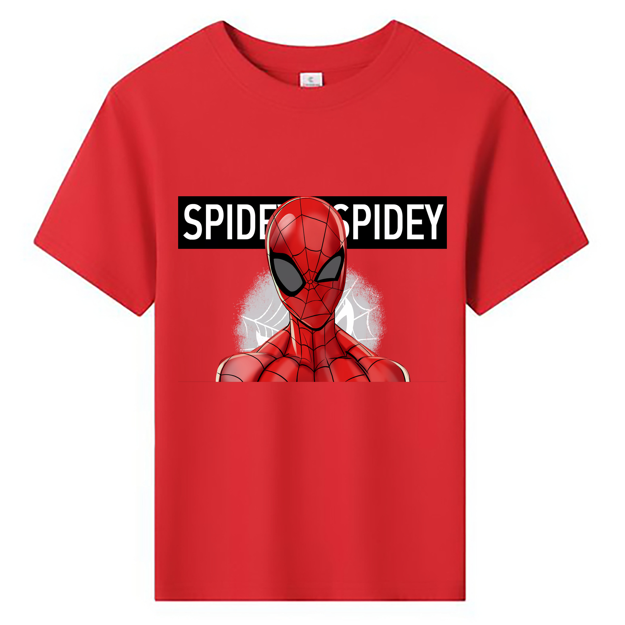 （画像用） Spider Man スパイダーマン 綿100％キッズTシャツ（フロントプリント）