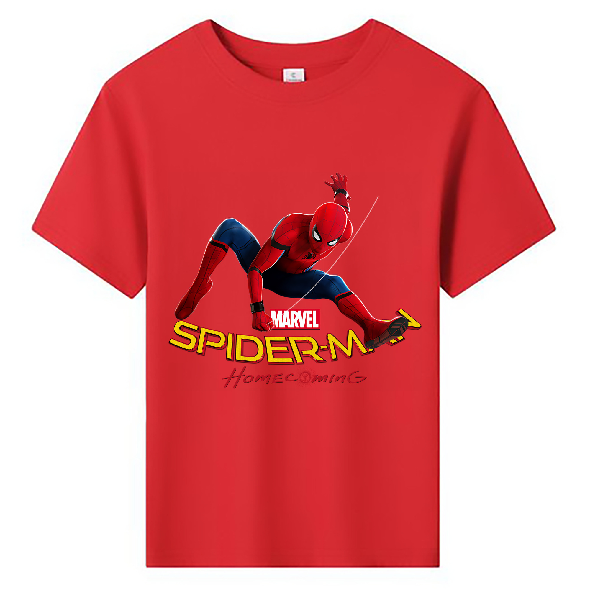 （画像用） Spider Man スパイダーマン 綿100％キッズTシャツ（フロントプリント）