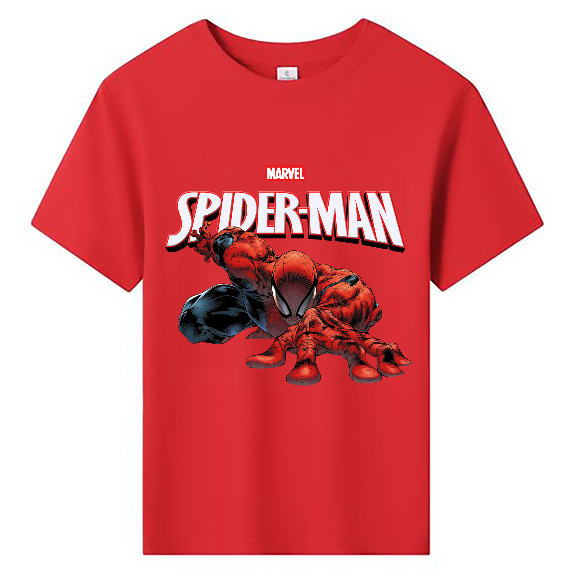 （画像用） Spider Man スパイダーマン 綿100％キッズTシャツ（フロントプリント）