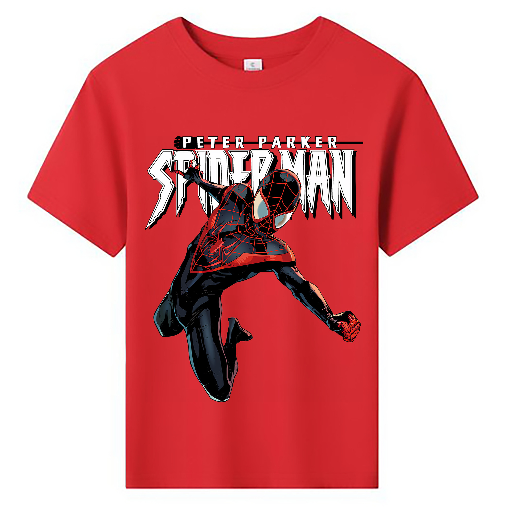 （画像用） Spider Man スパイダーマン 綿100％キッズTシャツ（フロントプリント）