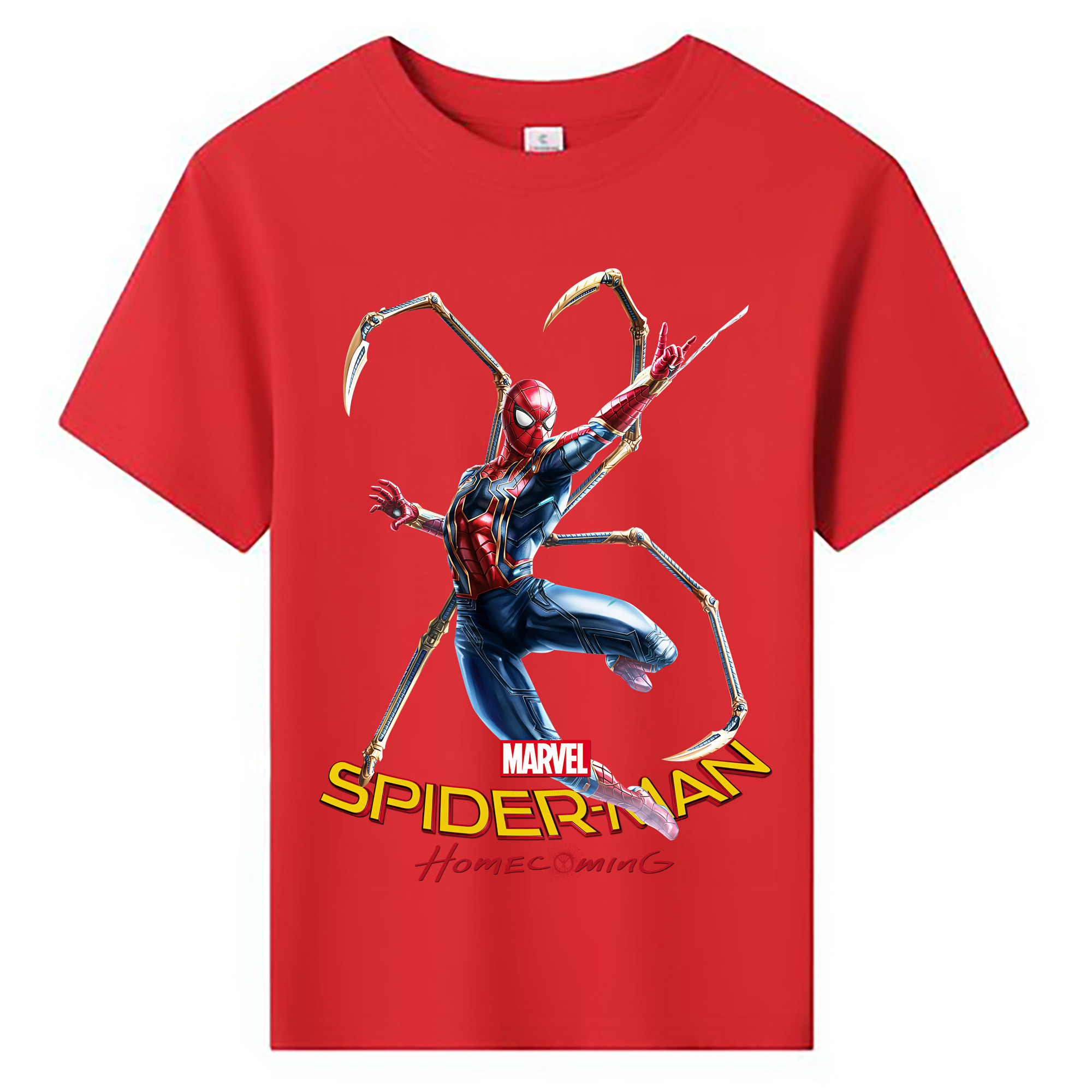 （画像用） Spider Man スパイダーマン 綿100％キッズTシャツ（フロントプリント）