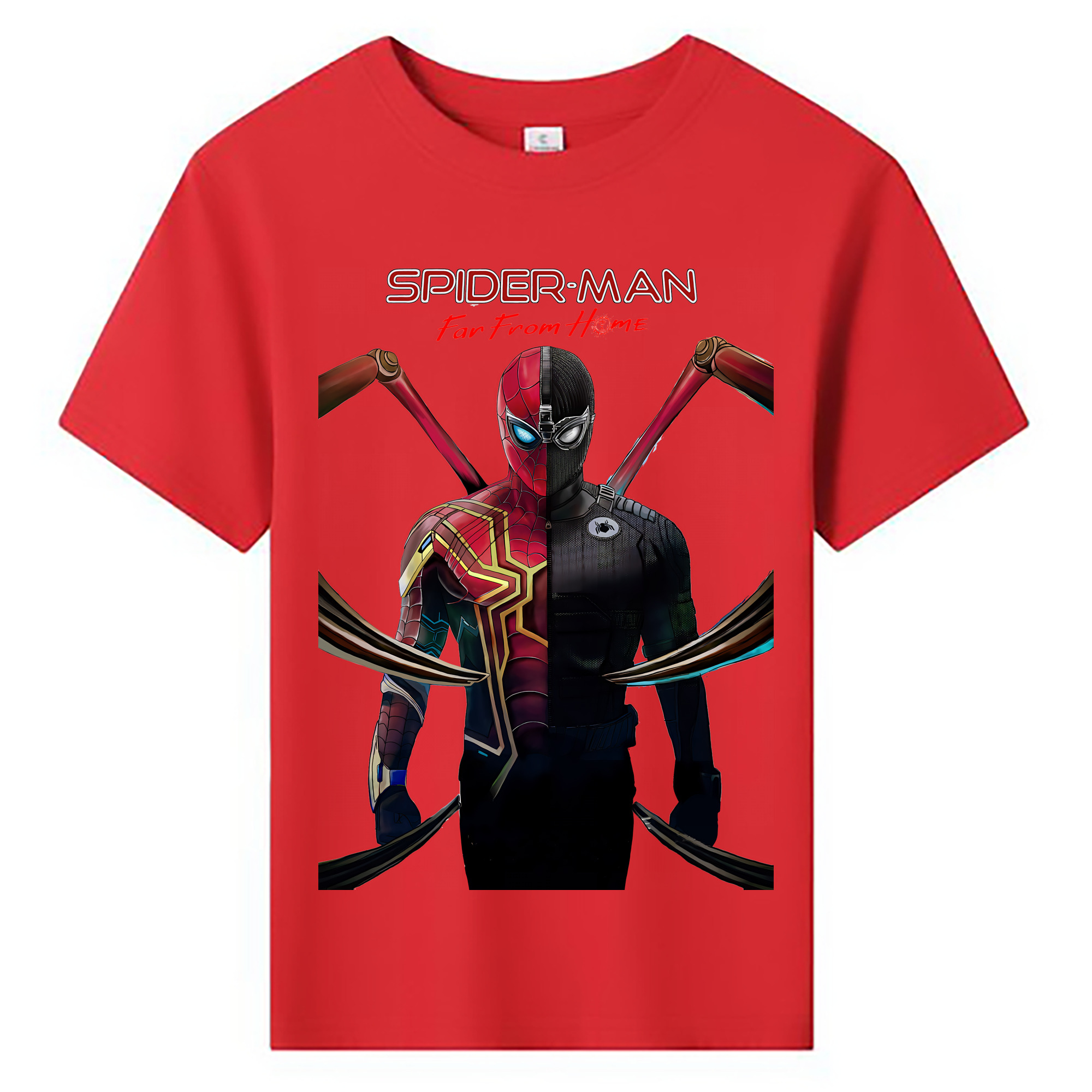 （画像用） Spider Man スパイダーマン 綿100％キッズTシャツ（フロントプリント）