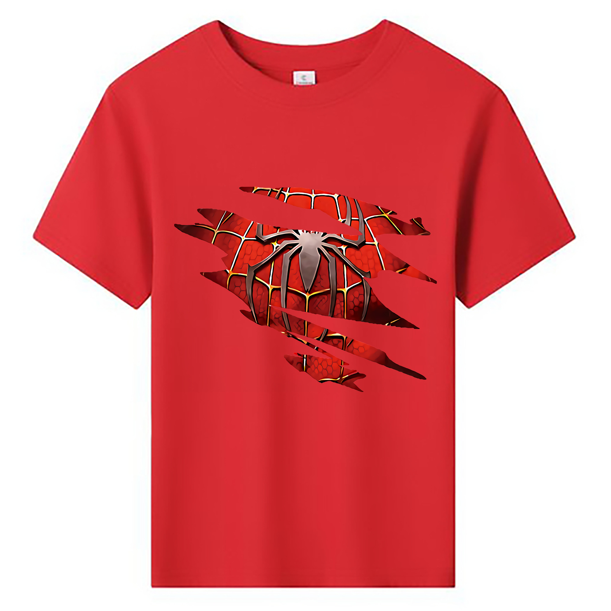 （画像用） Spider Man スパイダーマン 綿100％キッズTシャツ（フロントプリント）