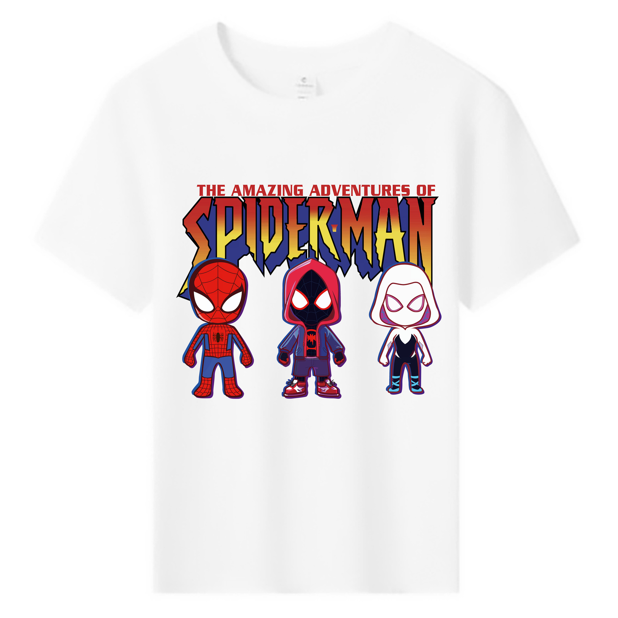 （画像用） Spider Man スパイダーマン 綿100％キッズTシャツ（フロントプリント）