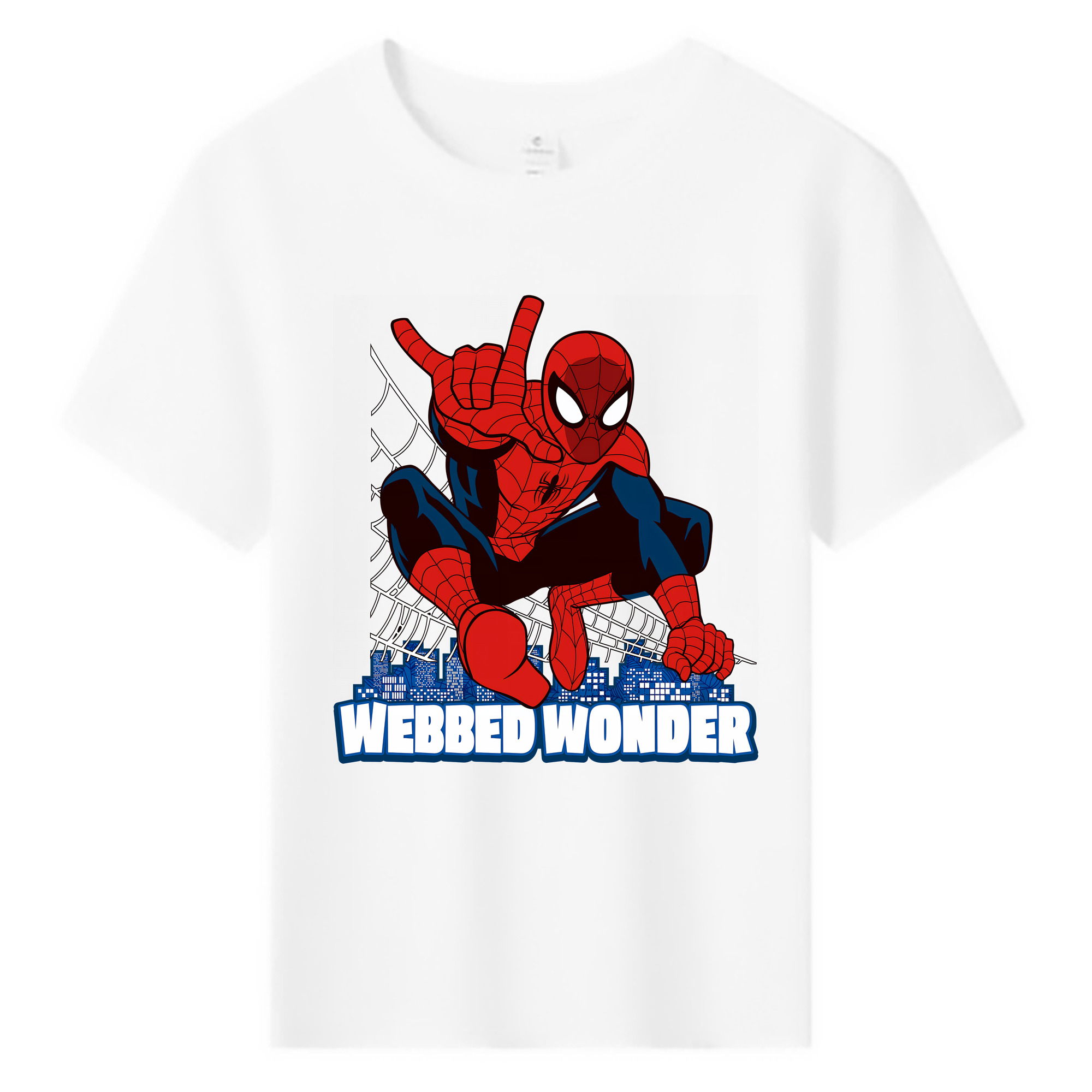 （画像用） Spider Man スパイダーマン 綿100％キッズTシャツ（フロントプリント）