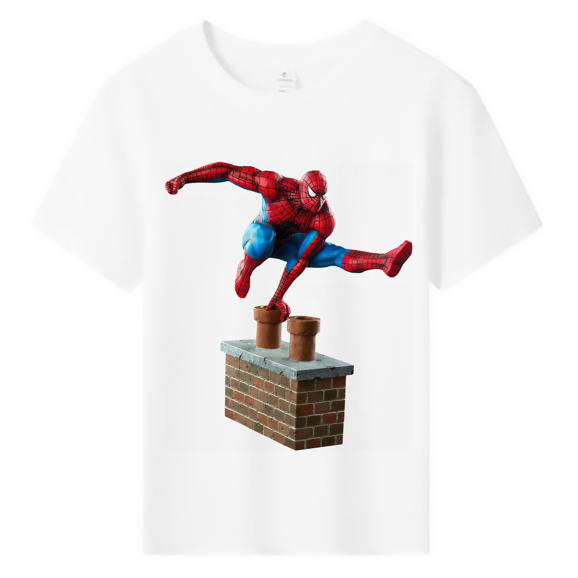 （画像用） Spider Man スパイダーマン 綿100％キッズTシャツ（フロントプリント）