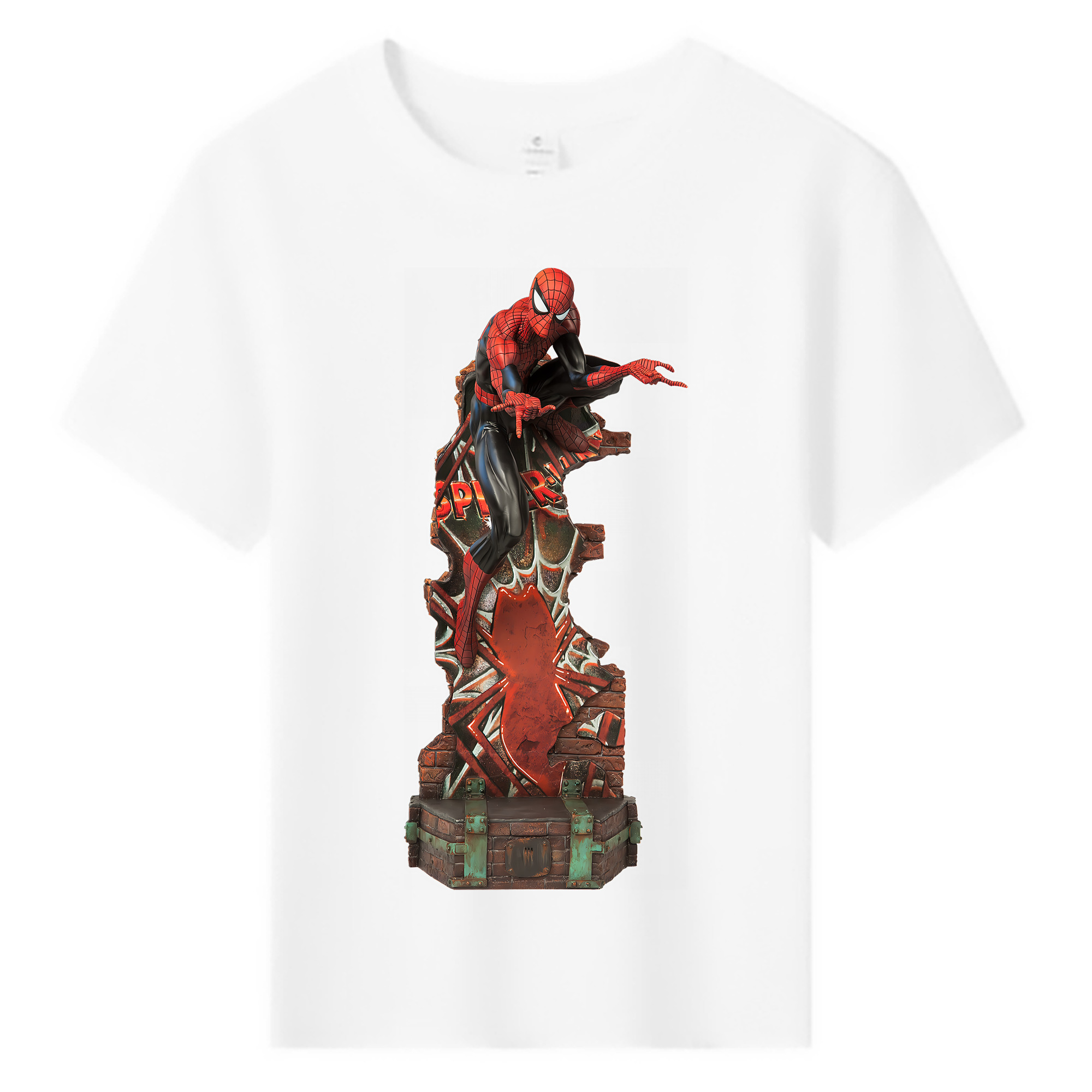 （画像用） Spider Man スパイダーマン 綿100％キッズTシャツ（フロントプリント）