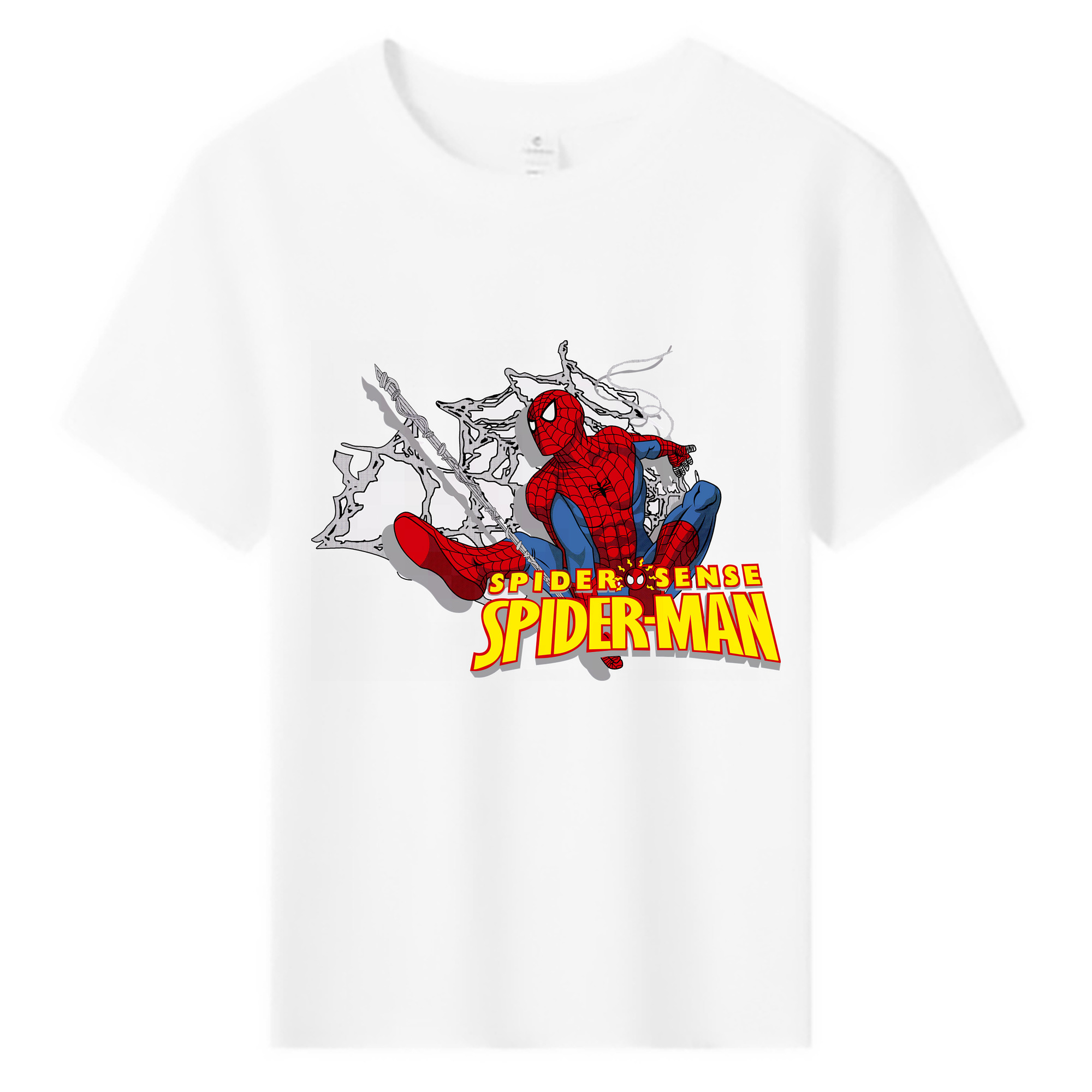 （画像用） Spider Man スパイダーマン 綿100％キッズTシャツ（フロントプリント）