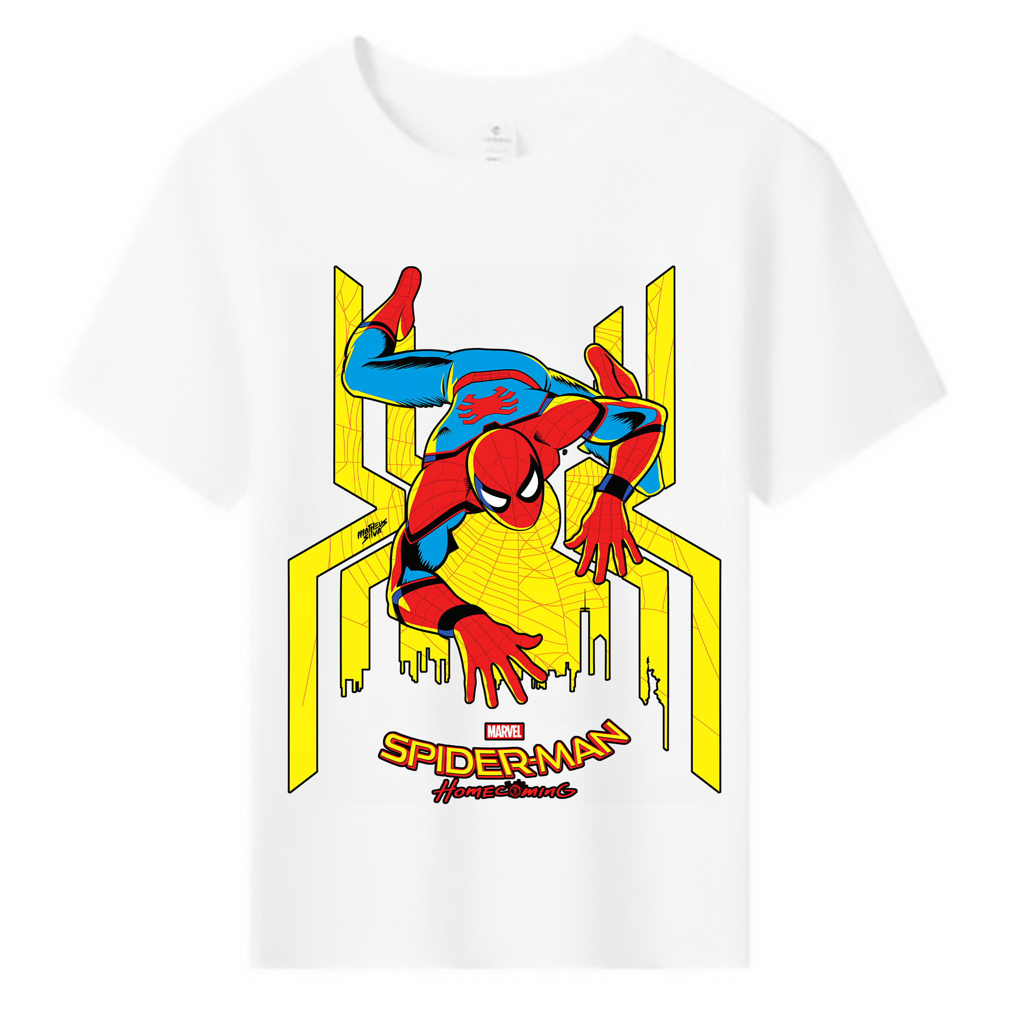 （画像用） Spider Man スパイダーマン 綿100％キッズTシャツ（フロントプリント）