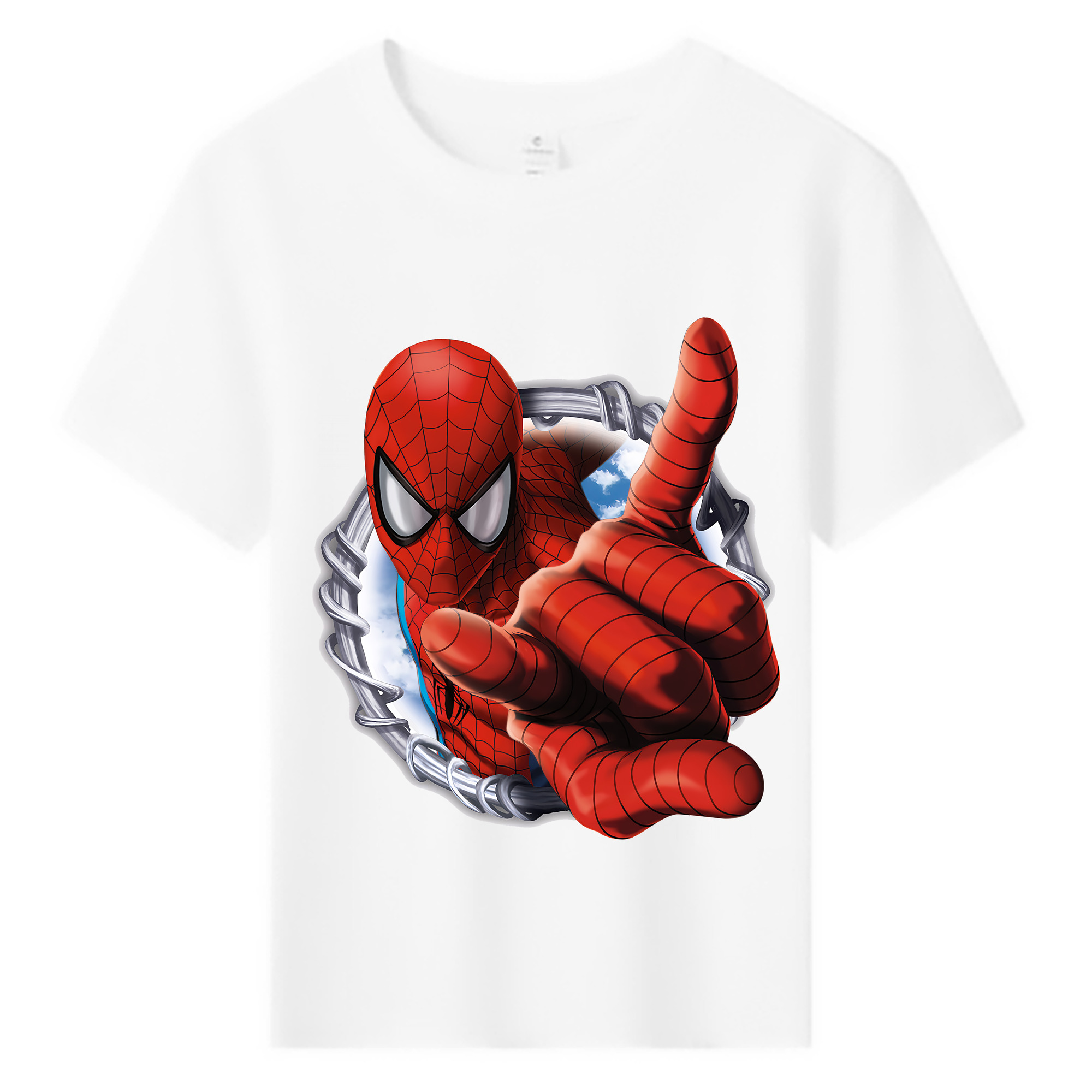 （画像用） Spider Man スパイダーマン 綿100％キッズTシャツ（フロントプリント）