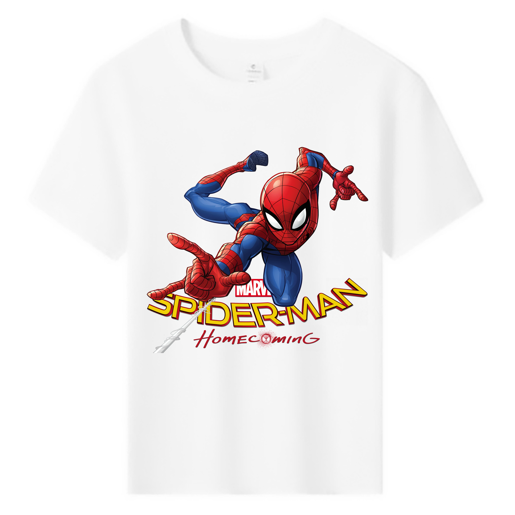 （画像用） Spider Man スパイダーマン 綿100％キッズTシャツ（フロントプリント）