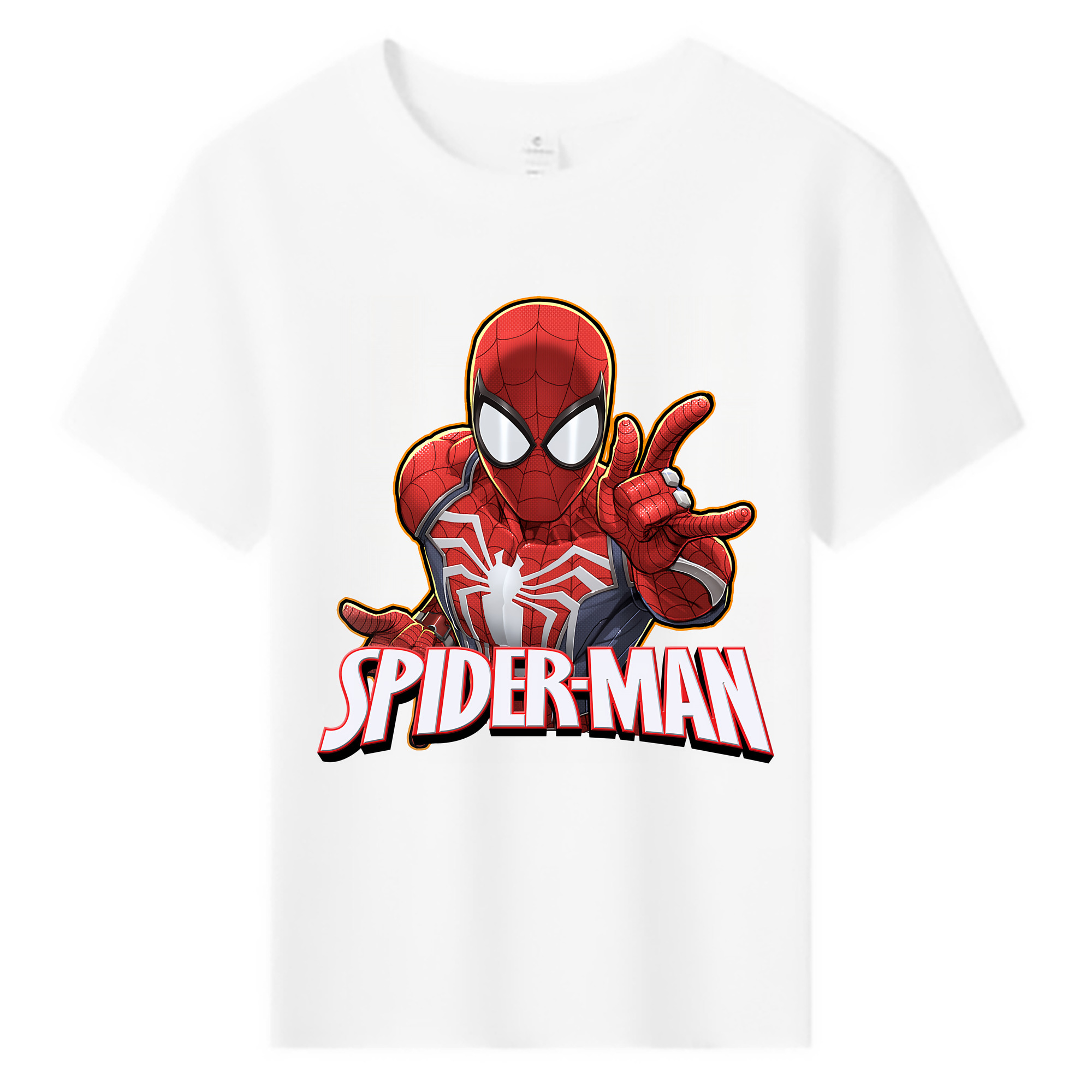 （画像用） Spider Man スパイダーマン 綿100％キッズTシャツ（フロントプリント）