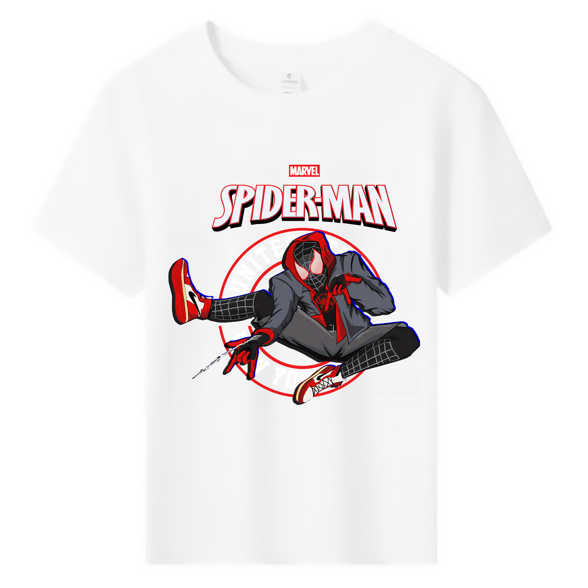 （画像用） Spider Man スパイダーマン 綿100％キッズTシャツ（フロントプリント）